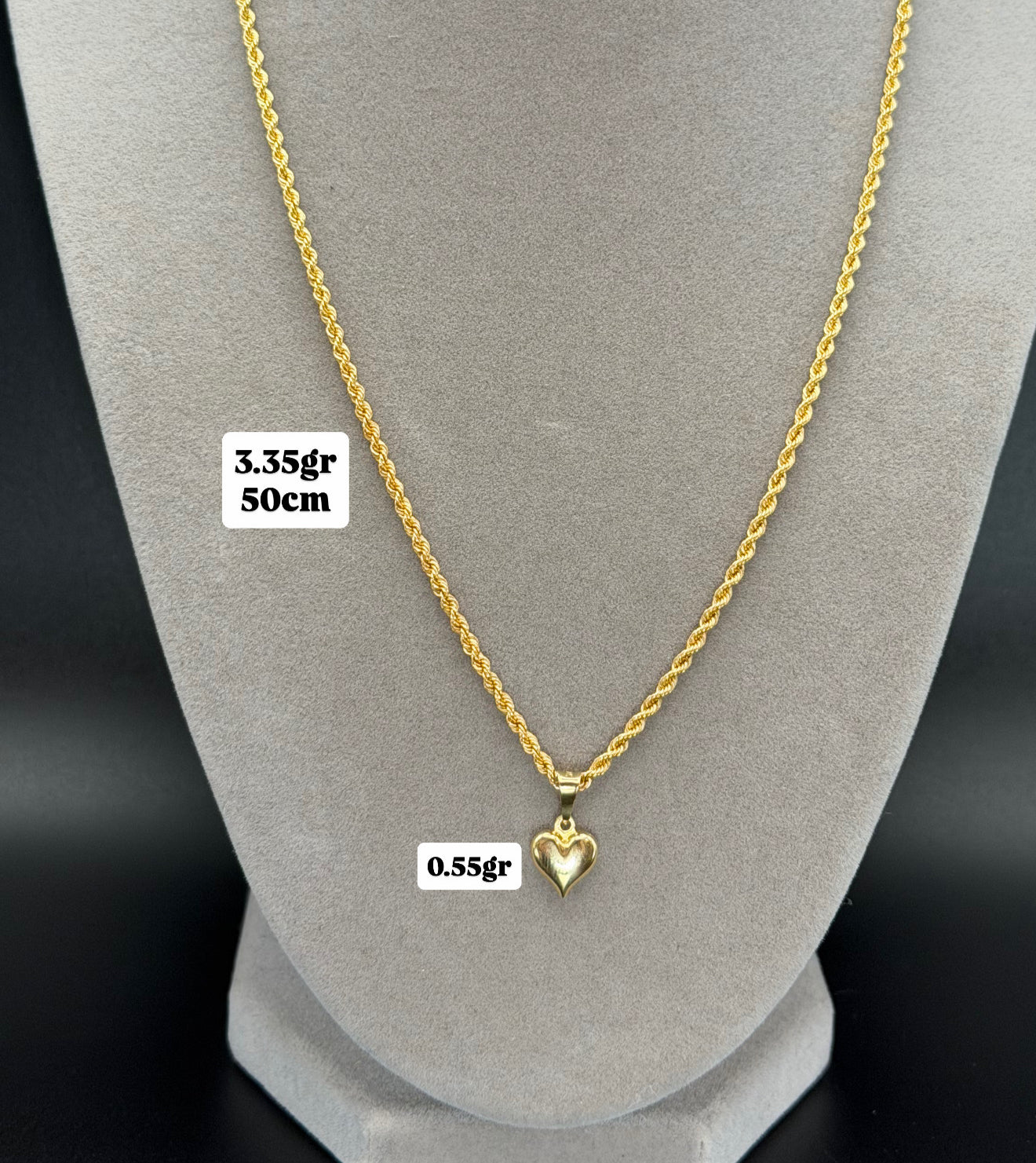 Cadena Y dije Oro 18k Italiano