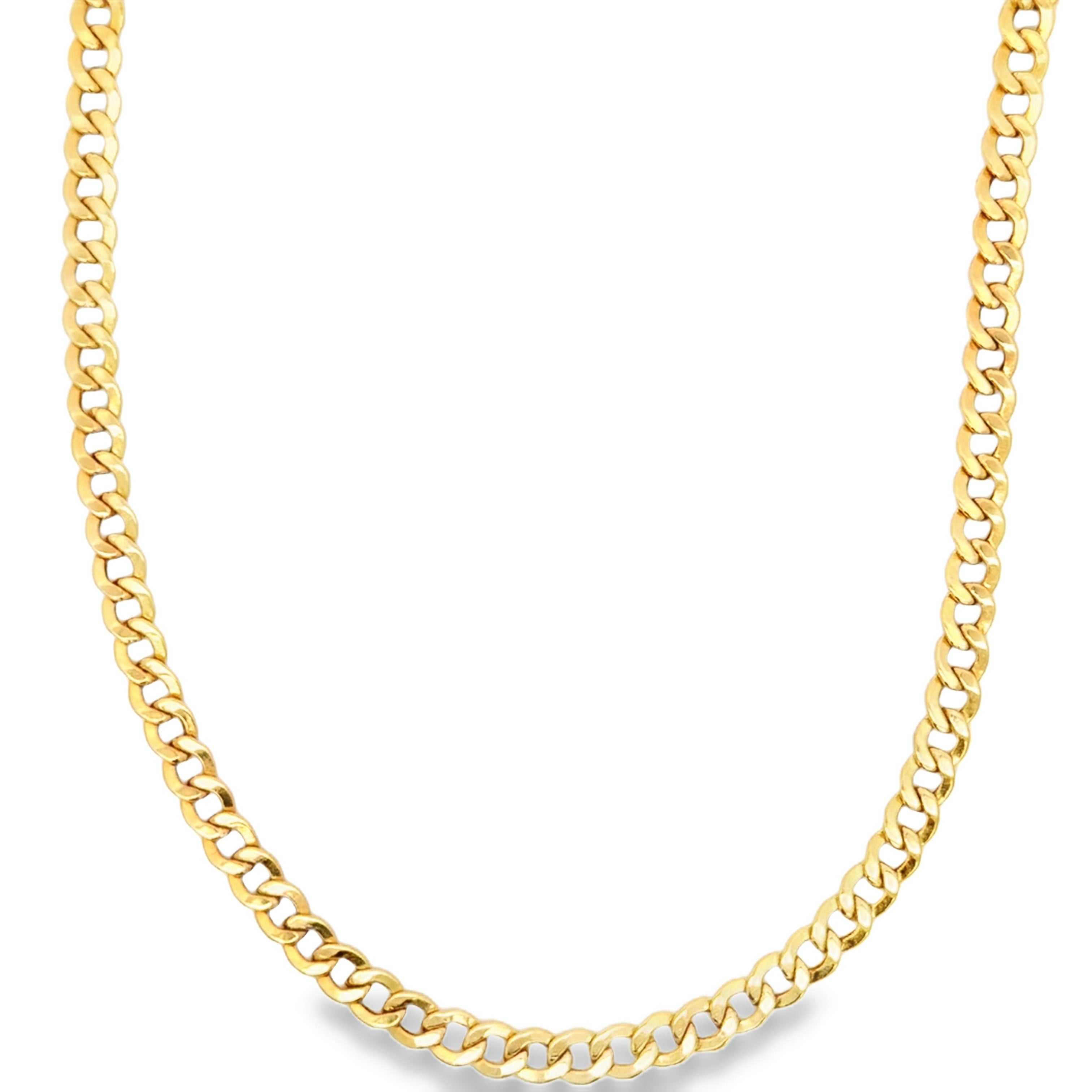 Yellow Gold Cuban Chain Necklace