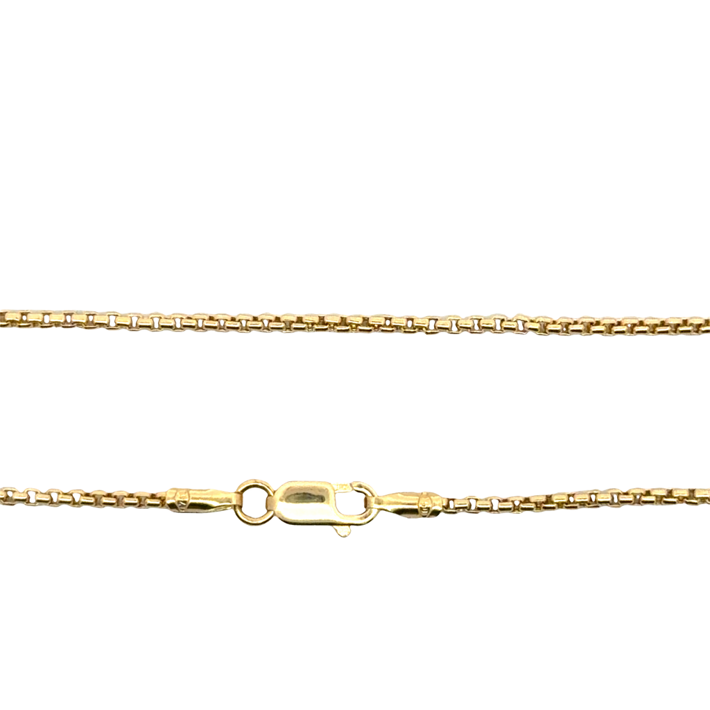 Yellow Gold Chain Necklace with Cross Pendant
