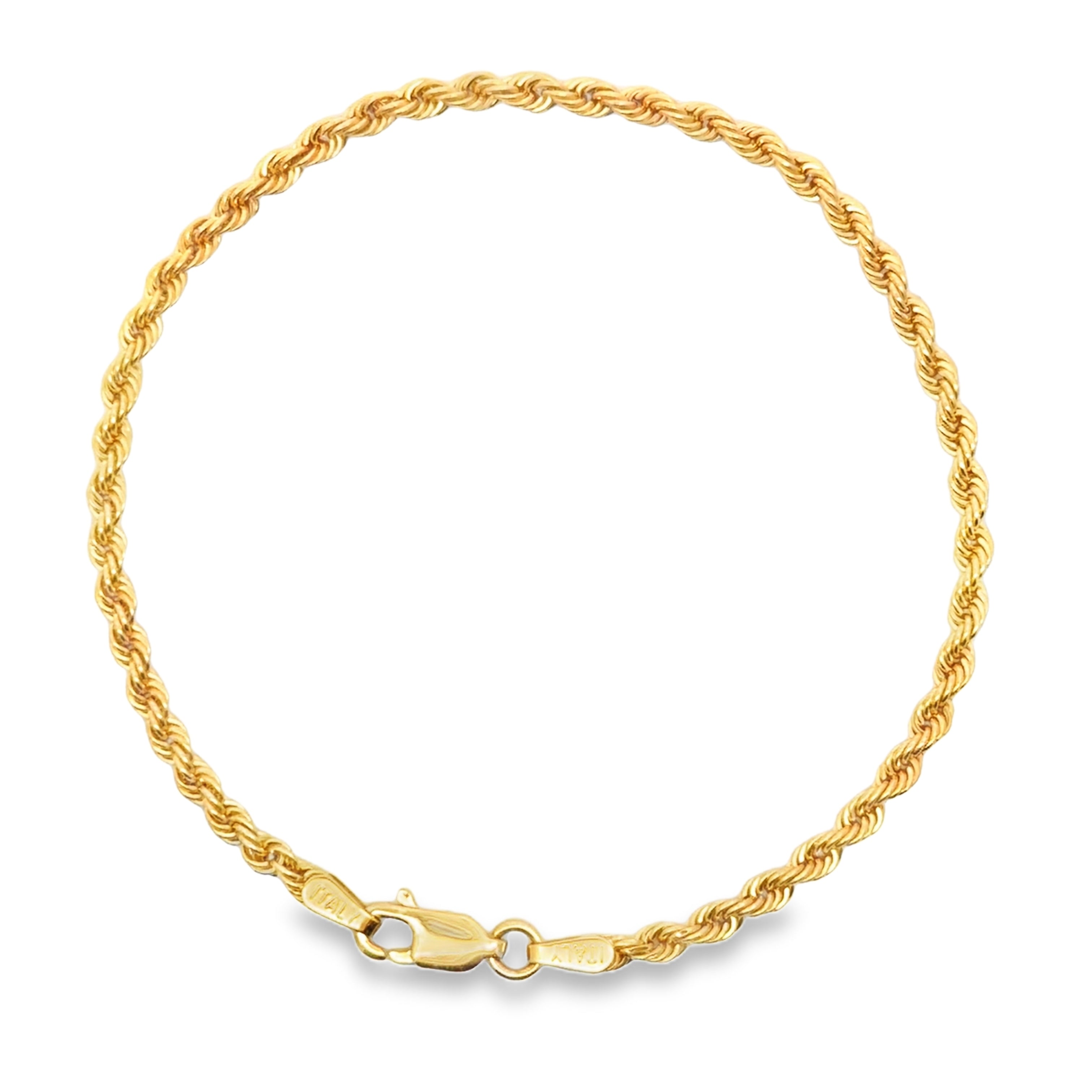 Classic cord bracelet in yellow gold