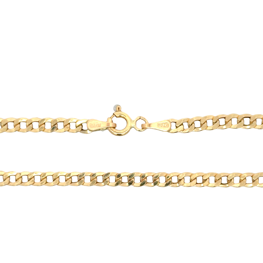 Classic Yellow Gold Cuban Link Chain Necklace
