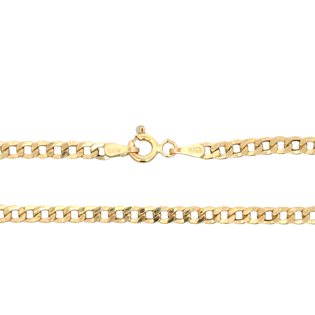 Classic Yellow Gold Cuban Link Chain Necklace