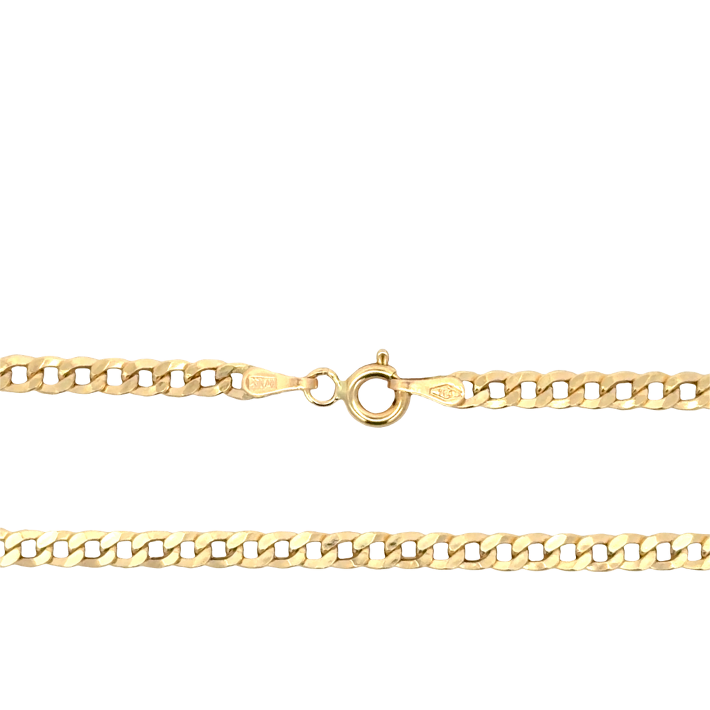 Classic Yellow Gold Cuban Chain Necklace