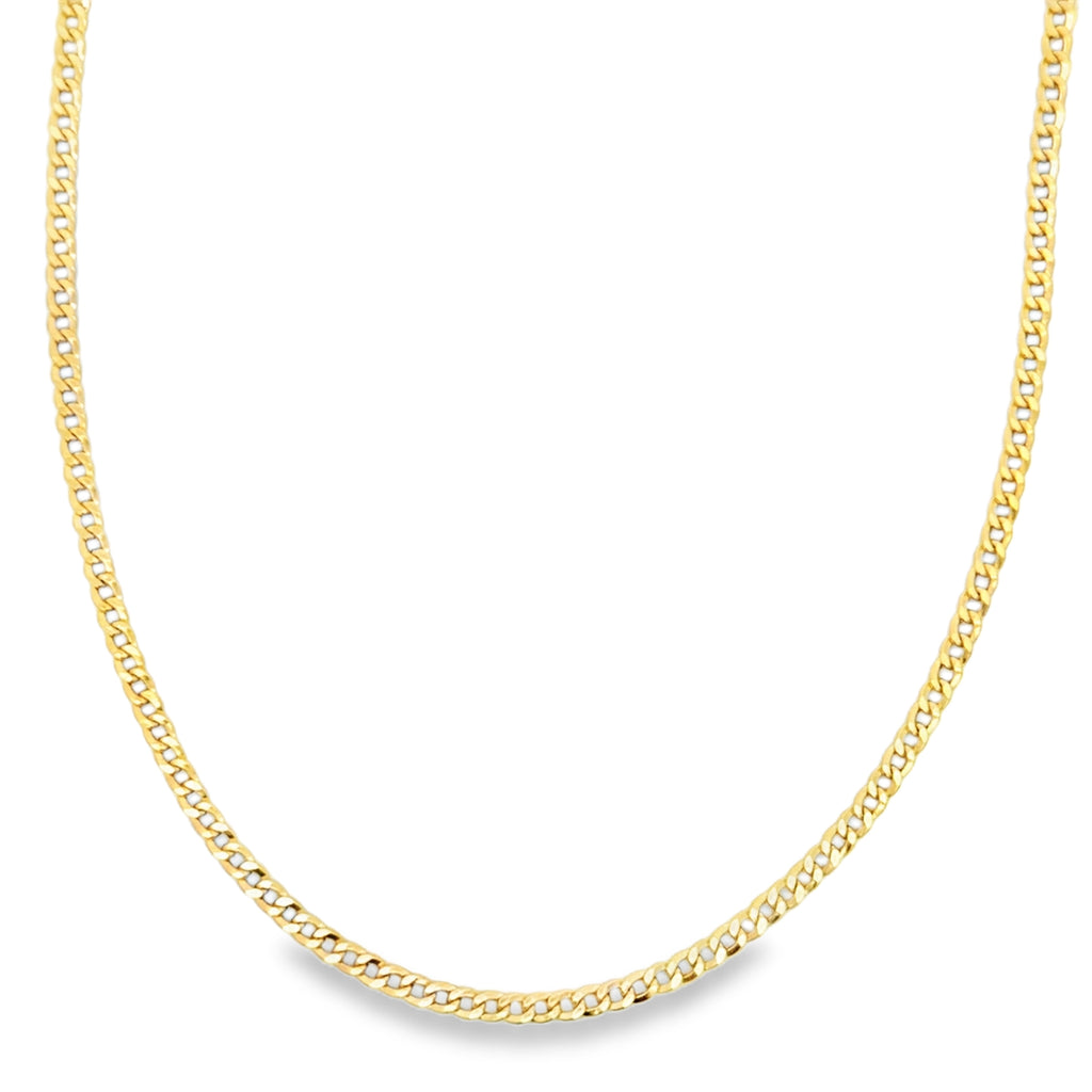 Classic Yellow Gold Cuban Chain Necklace