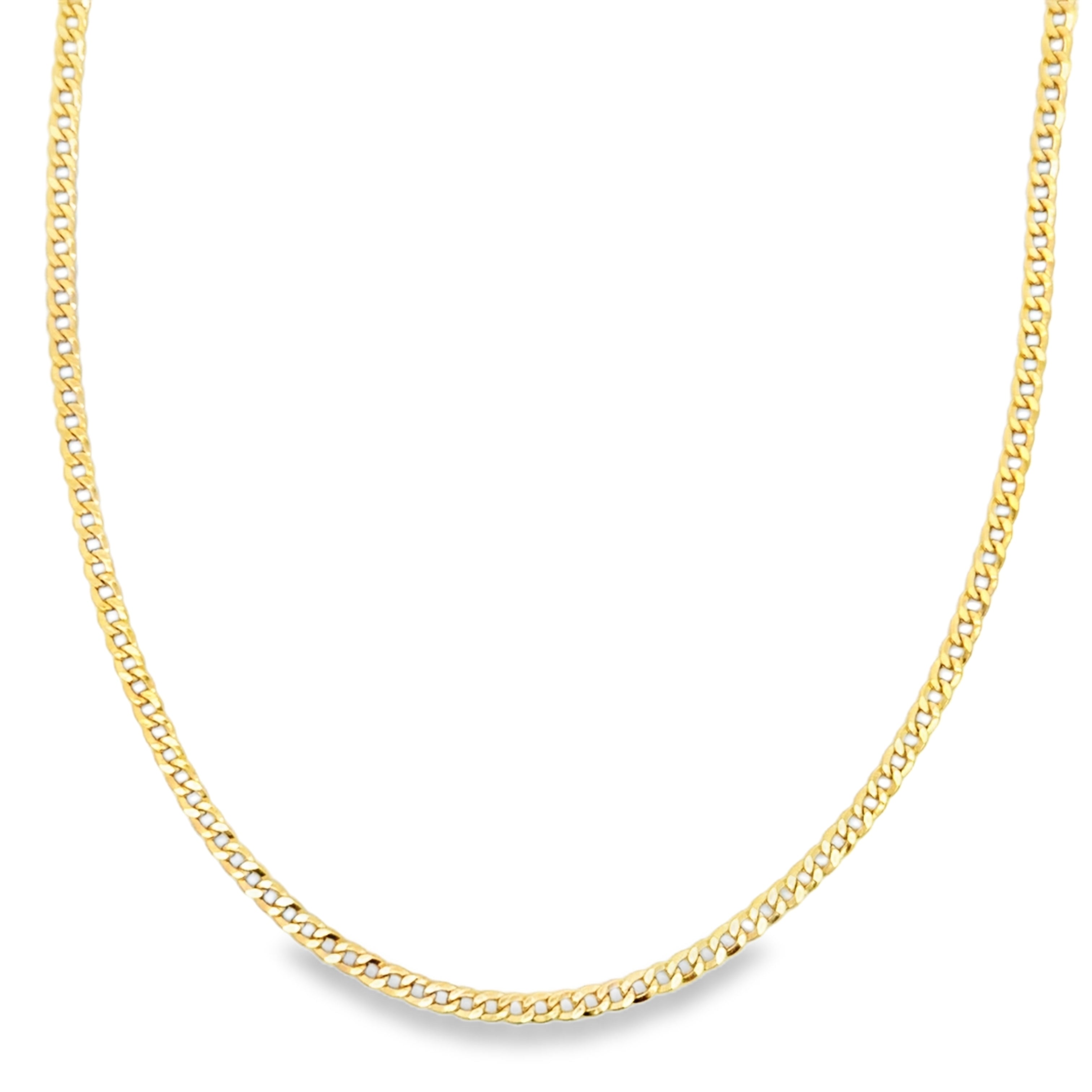 Classic Yellow Gold Cuban Chain Necklace