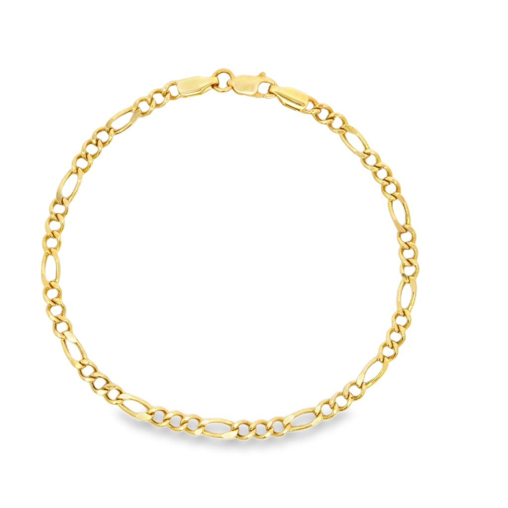 Yellow Gold Figaro Chain Bracelet