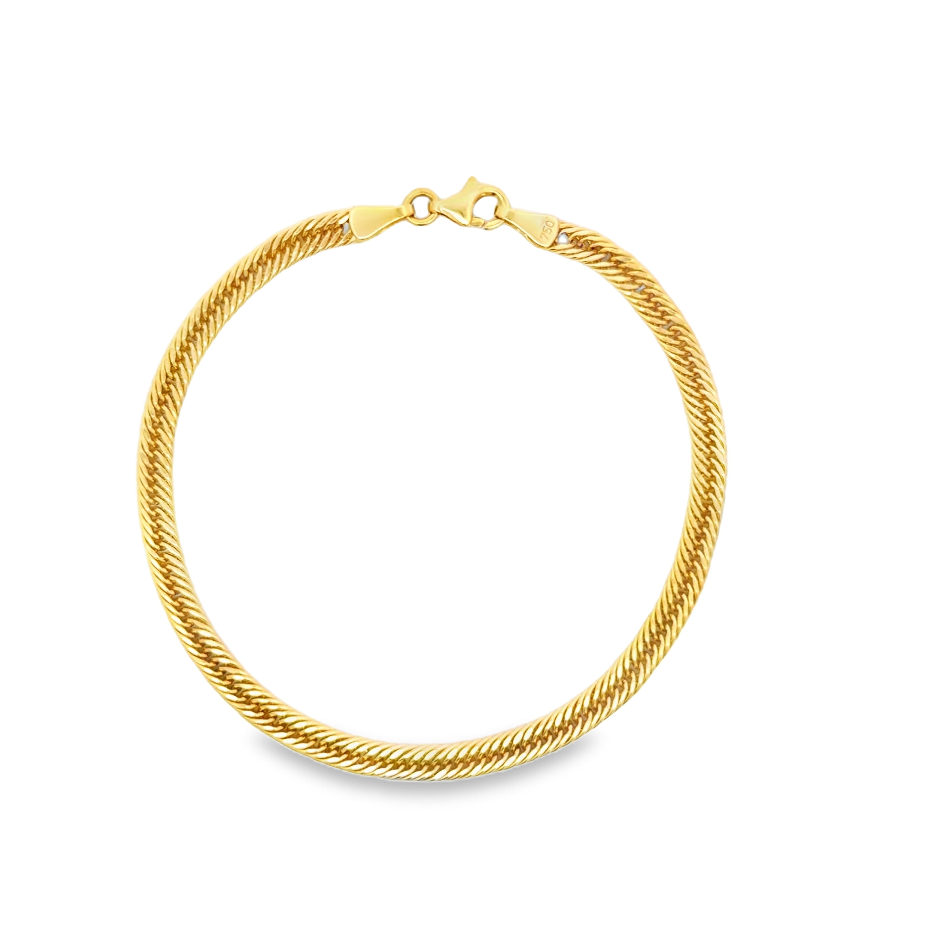 Woven Yellow Gold Chain Bracelet