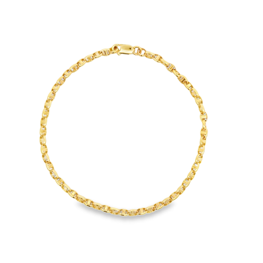 Yellow Gold Mariner Link Chain bracelet
