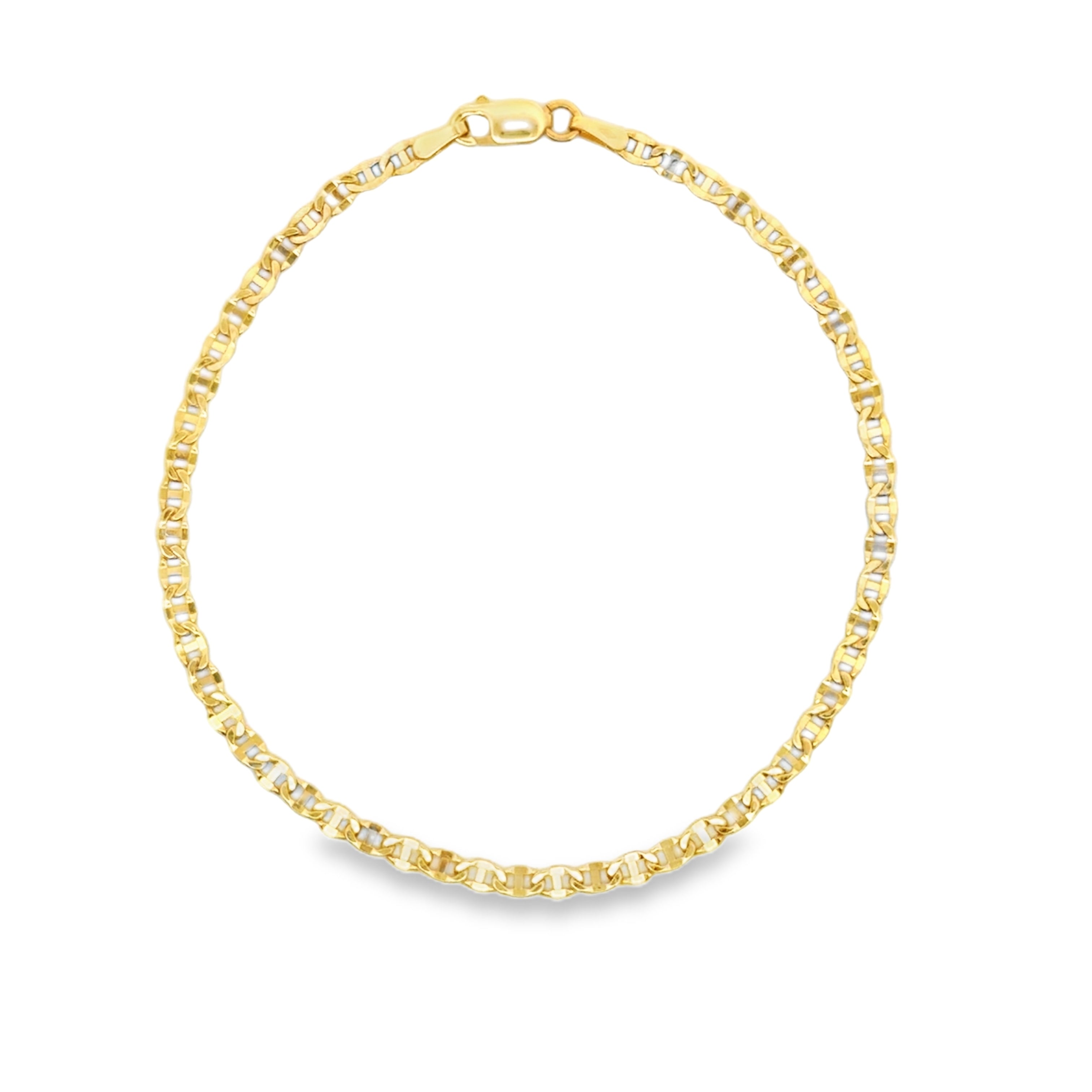 Yellow Gold Mariner Link Chain Bracelet