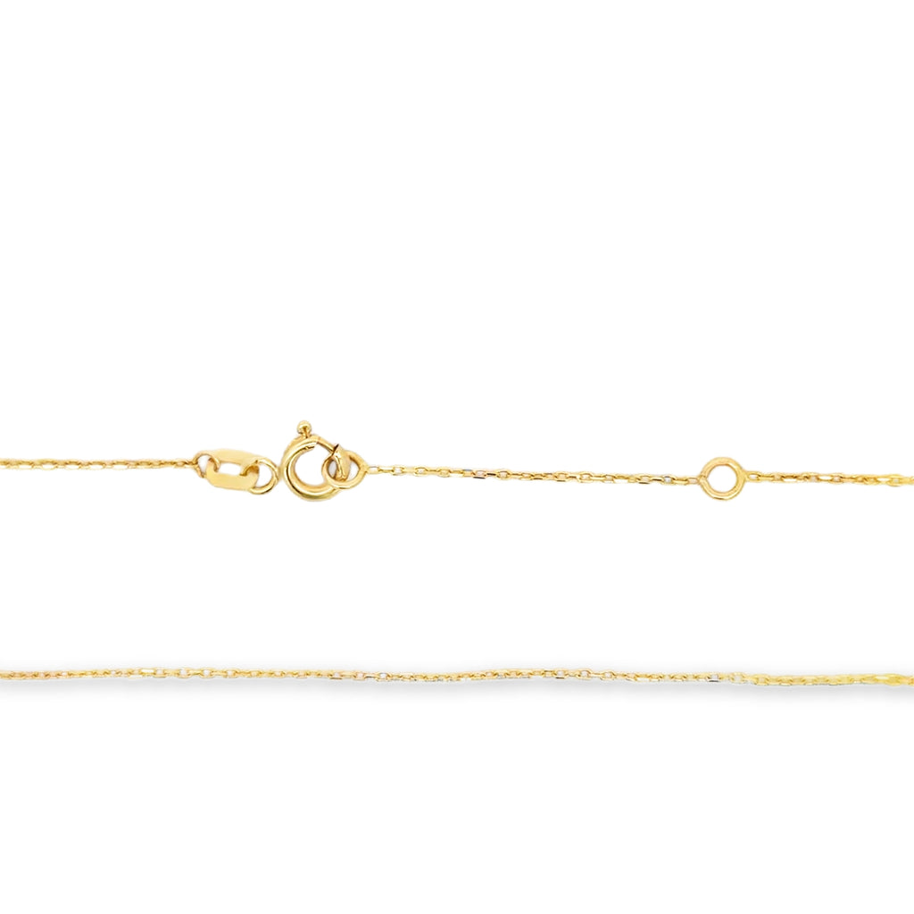Yellow Gold zirconia Halo Pendant Necklace