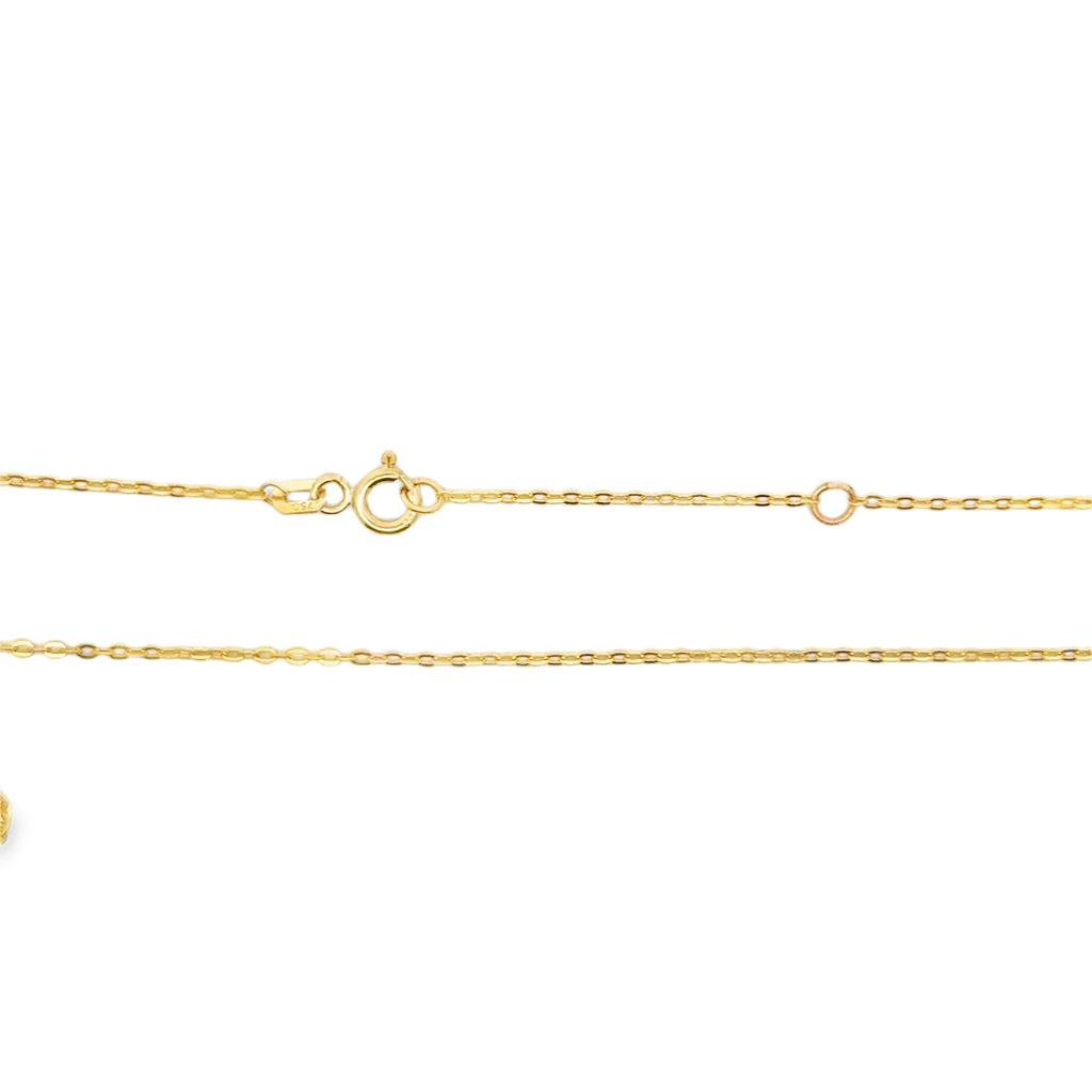 Delicate Yellow Gold Chain Necklace with Spring Ring Clasp