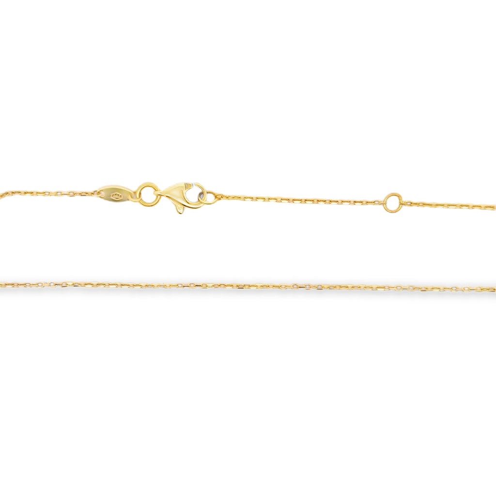 Red Agate Clover Charm Necklace in Yellow Gold