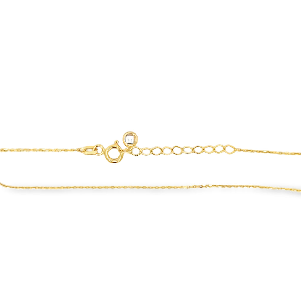 Yellow Gold 'MOM' Monogram Necklace