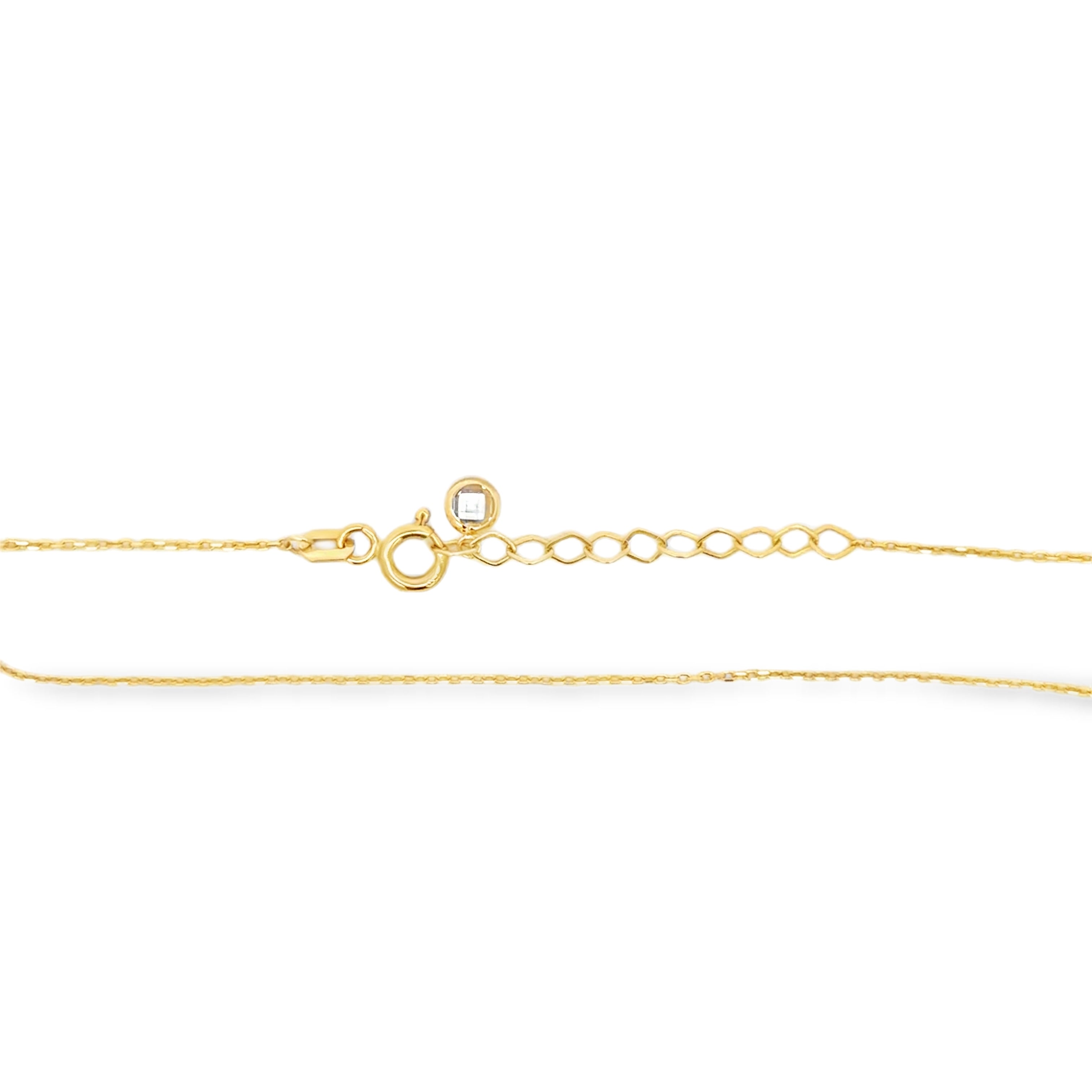 Yellow Gold 'MOM' Monogram Necklace