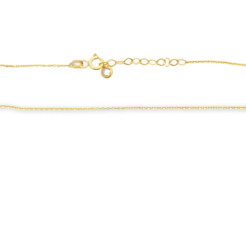 Yellow Gold MAMA Letter Pendant Necklace