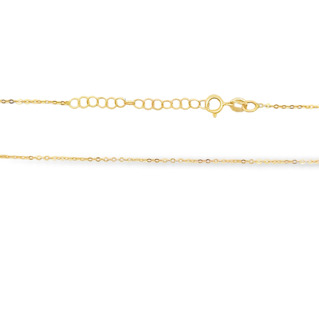 Yellow Gold Minimalist Beaded Station Necklace