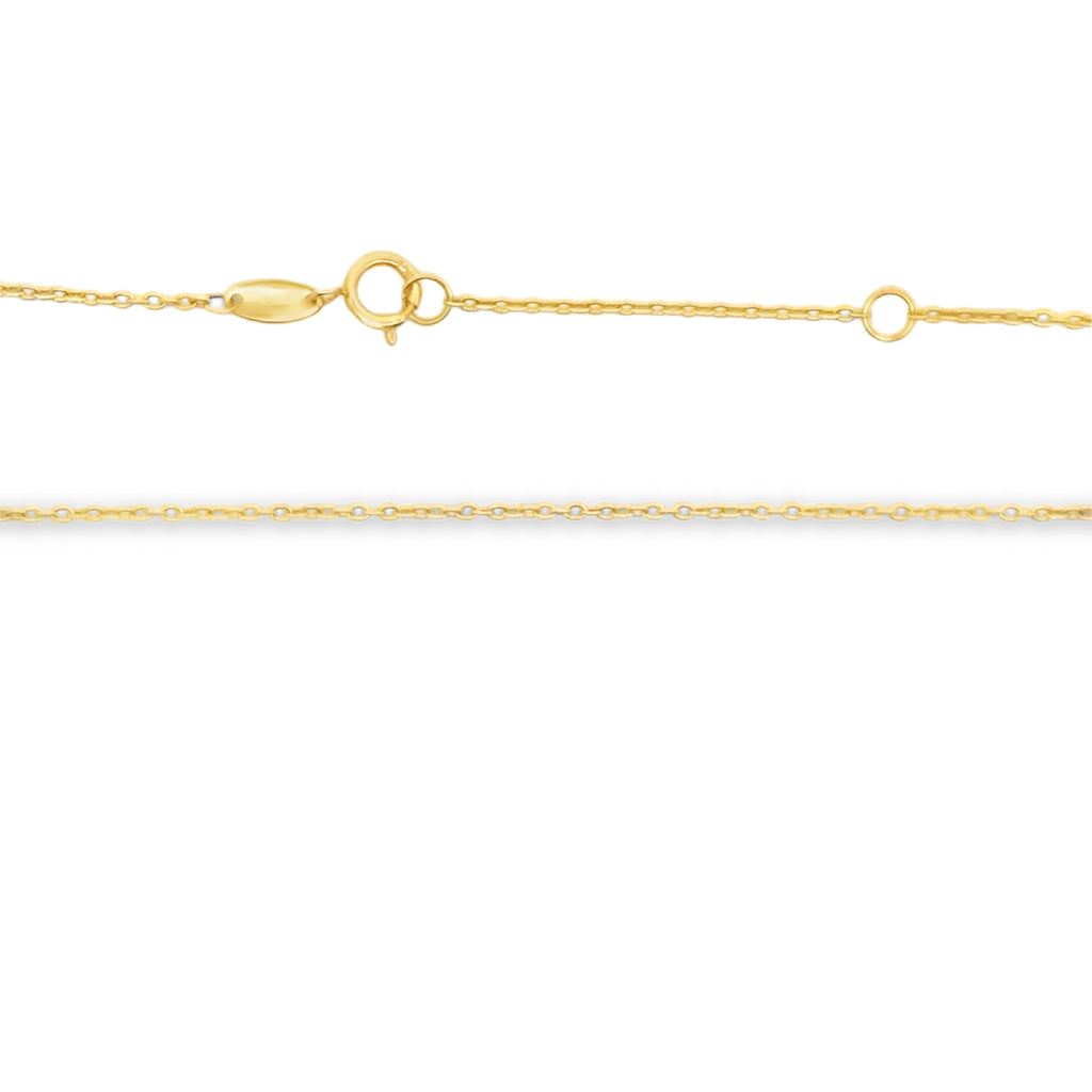 Zirconia Infinity Pendant Necklace in Yellow Gold