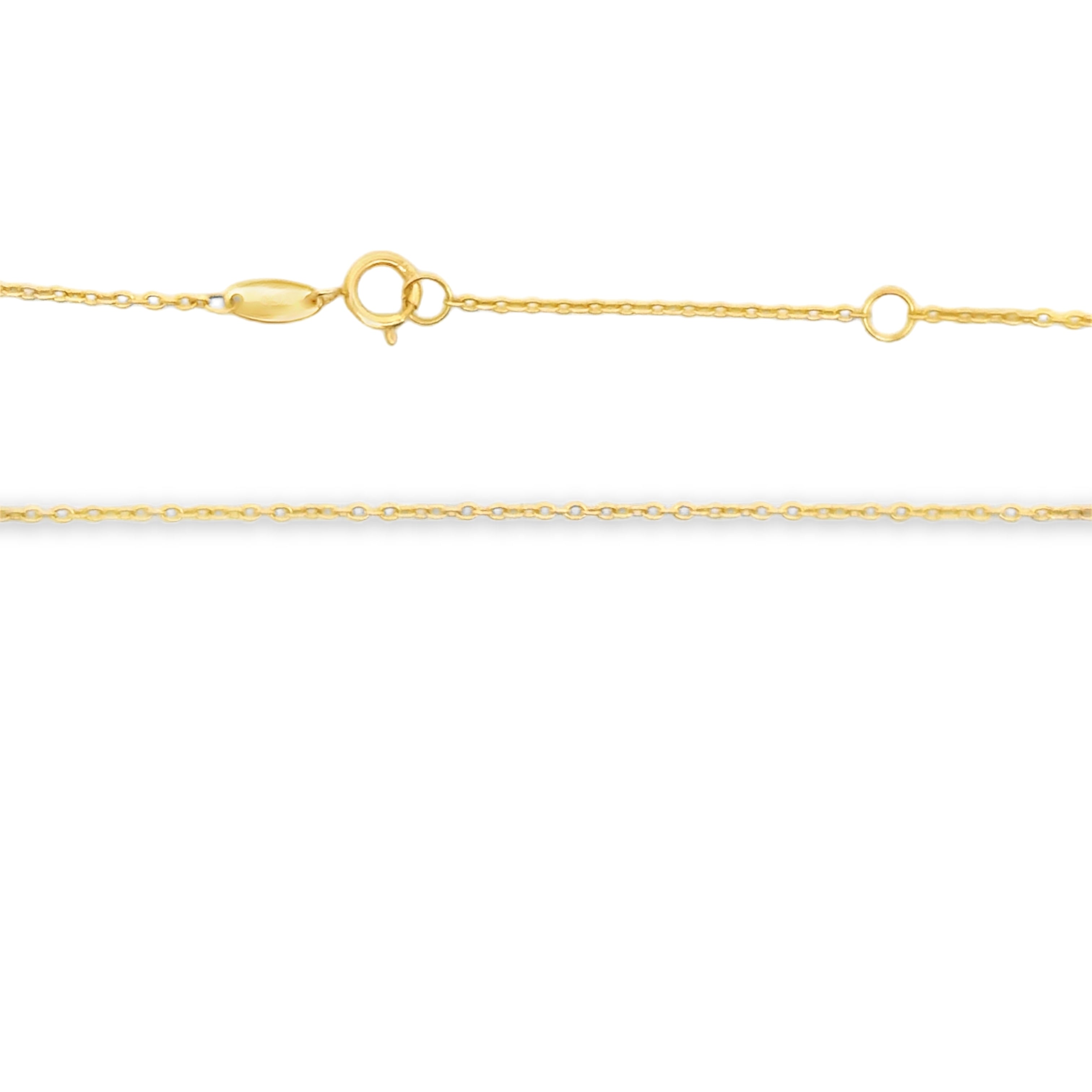 Zirconia Infinity Pendant Necklace in Yellow Gold