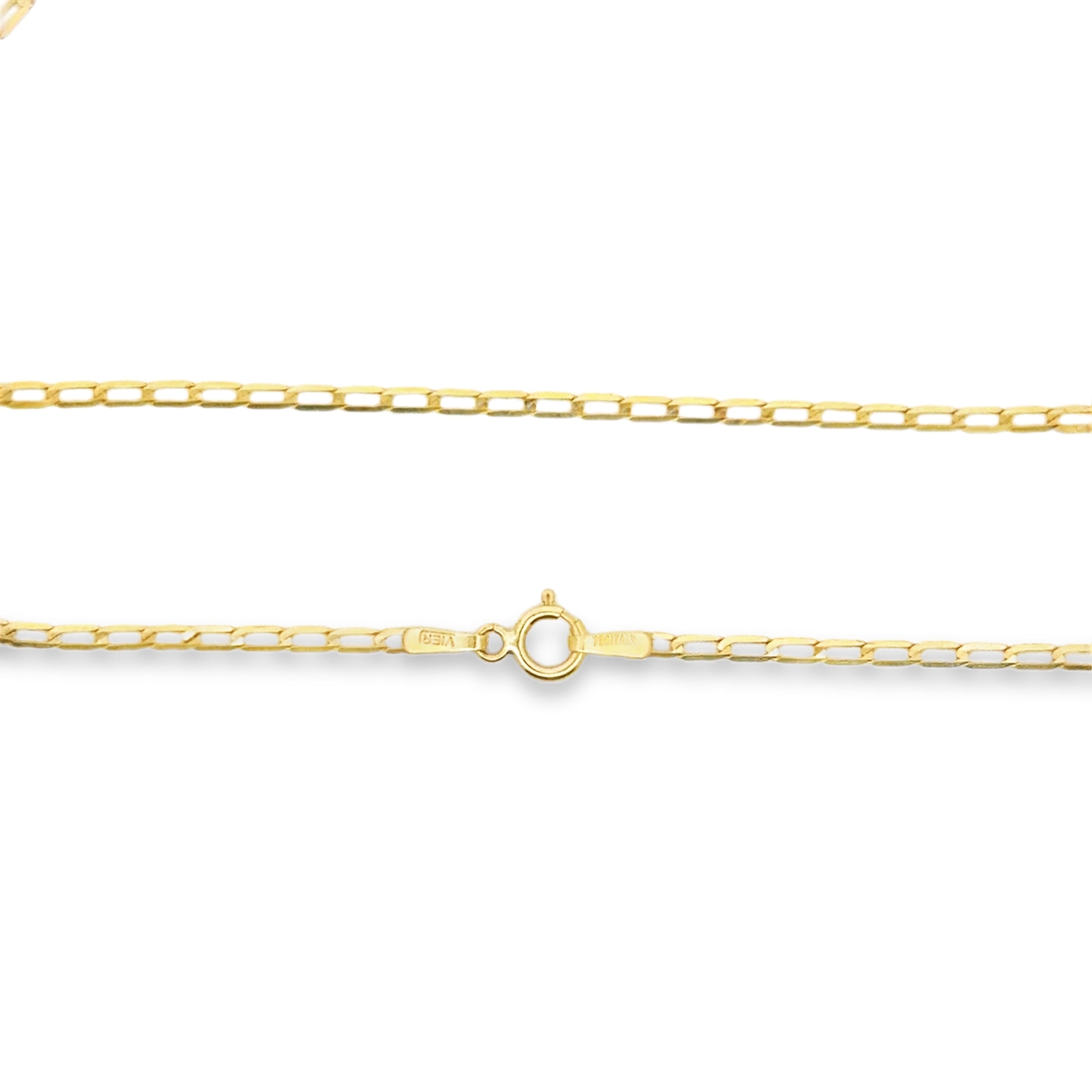 Yellow Gold zirconia  Heart Pendant Necklace