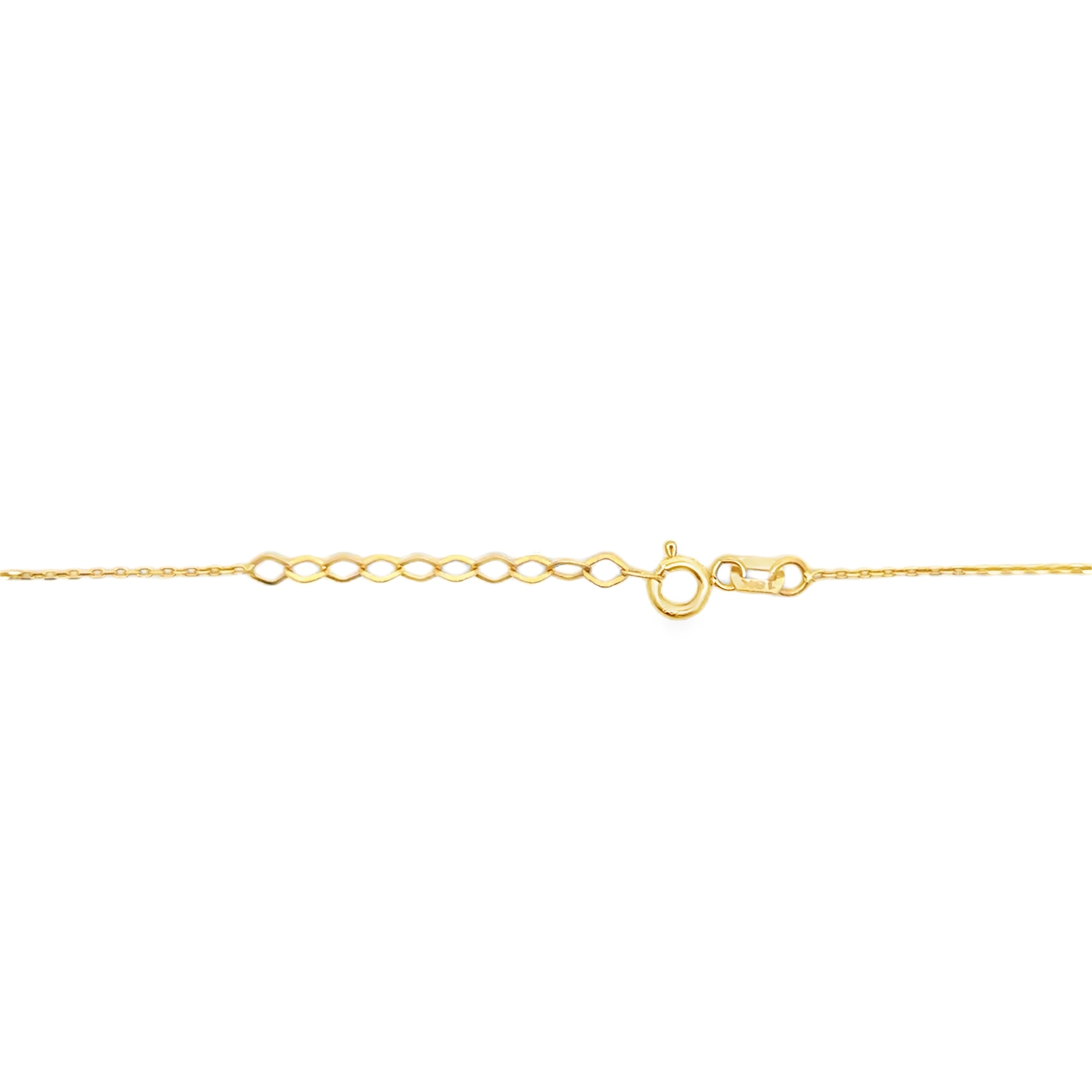 Sapphire Evil Eye and Heart Layered Necklace in Yellow Gold