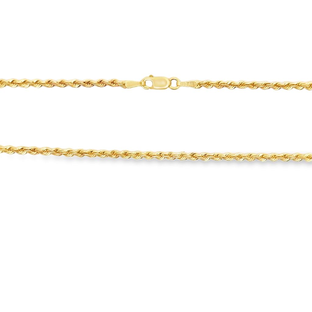 Classic Yellow Gold Rope Chain Necklace