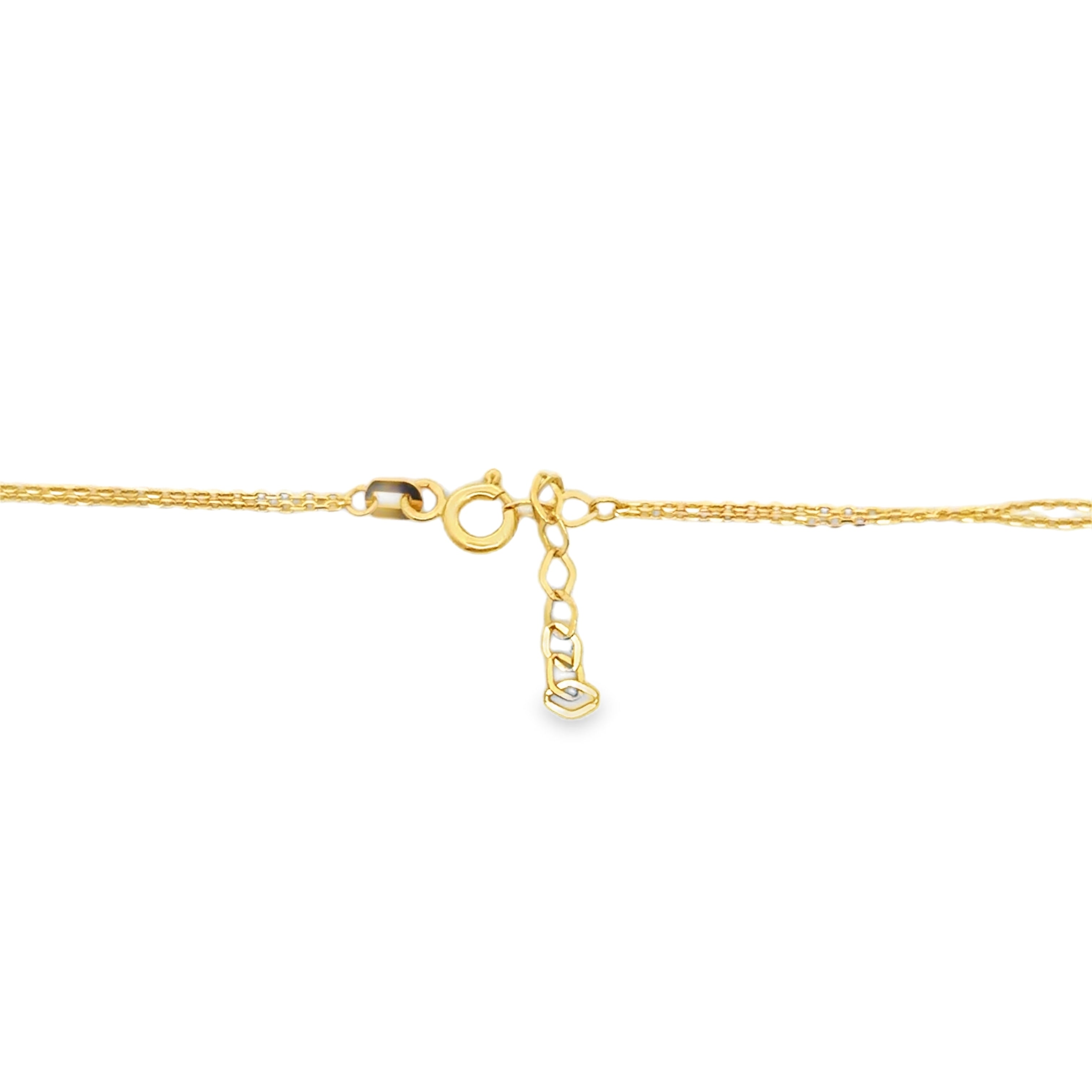 Yellow Gold Layered Cross and Textured Heart Necklace