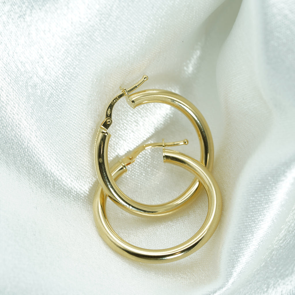 Classic Yellow Gold Hoop Earrings