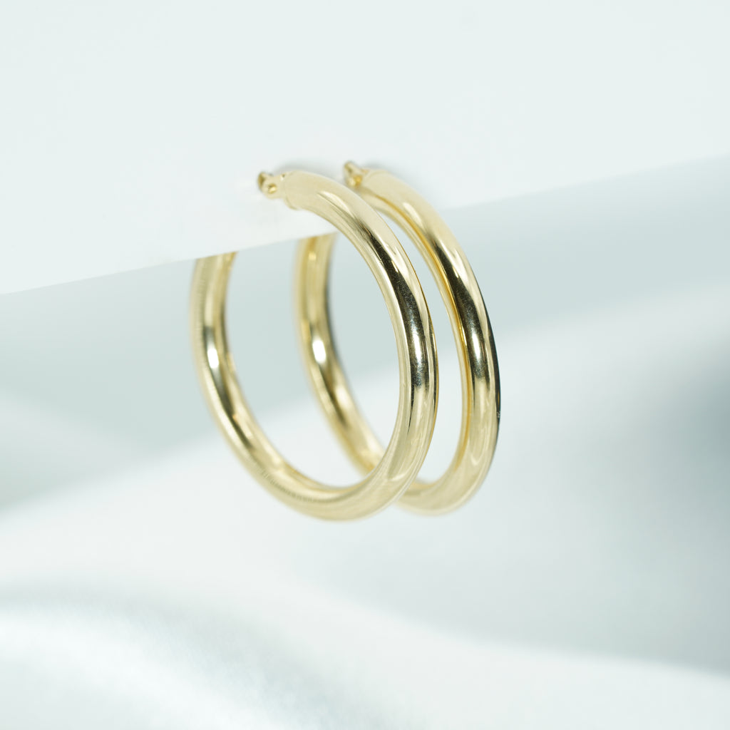 Classic Yellow Gold Hoop Earrings