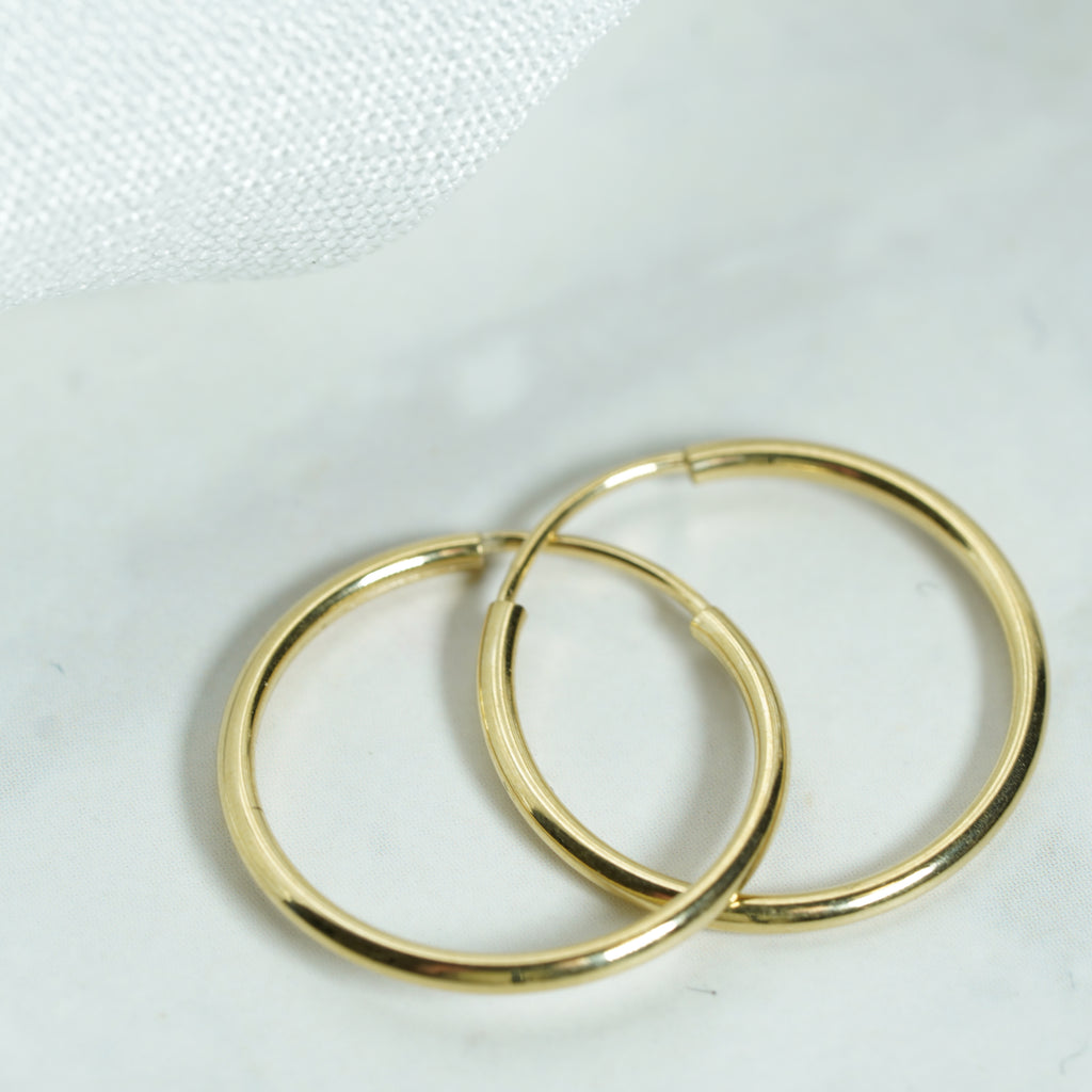 Classic Yellow Gold Hoop Earrings