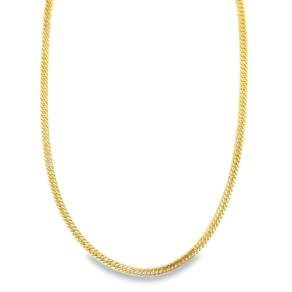 Yellow Gold Cuban Chain Necklace