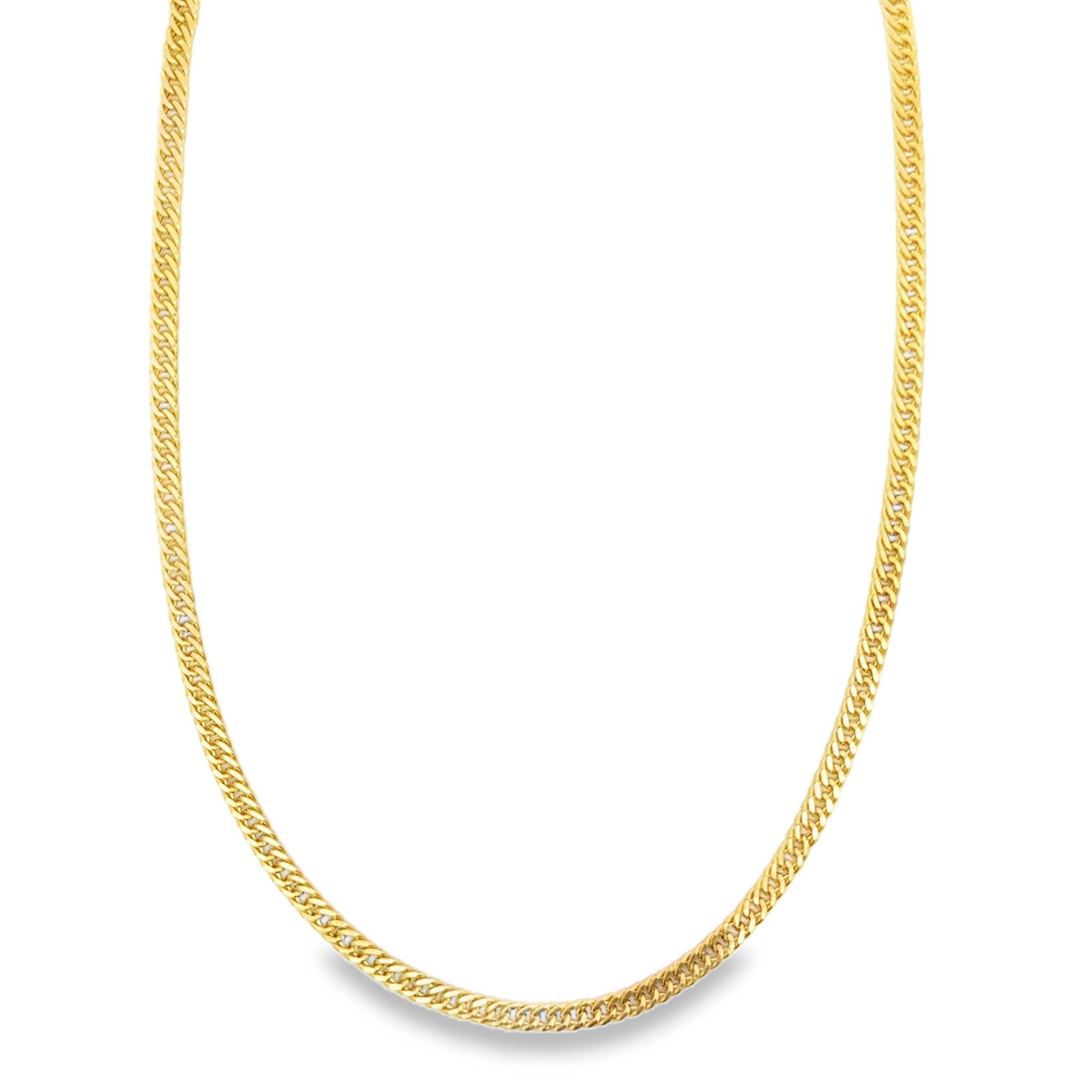 Yellow Gold Cuban Chain Necklace