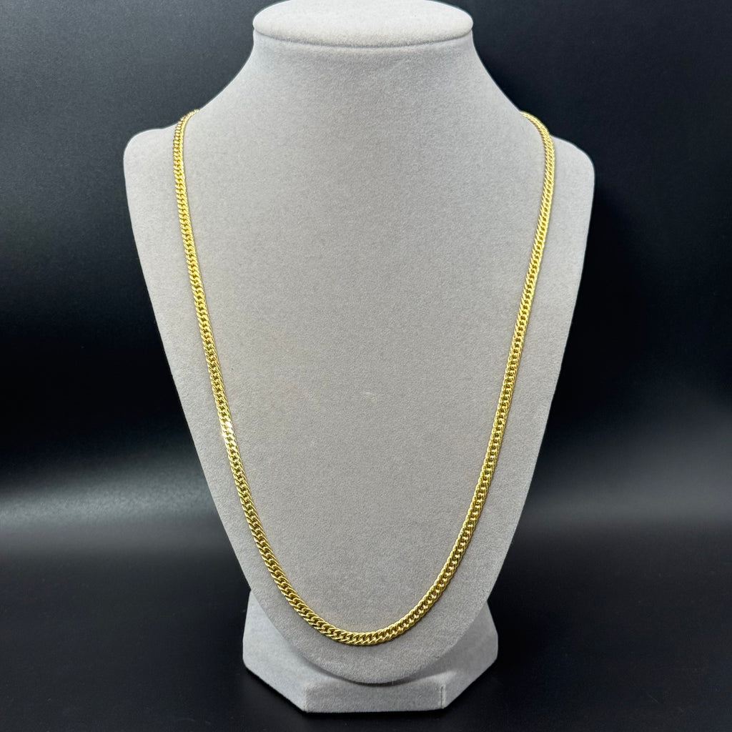 Yellow Gold Cuban Chain Necklace