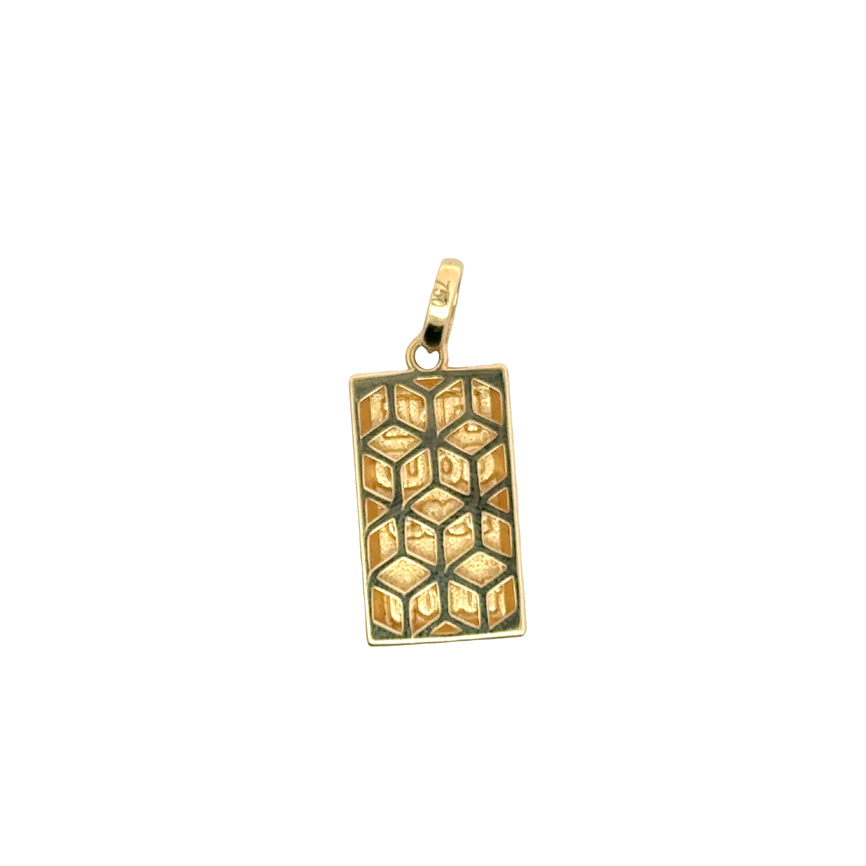 Yellow Gold Bullion Bar Pendant