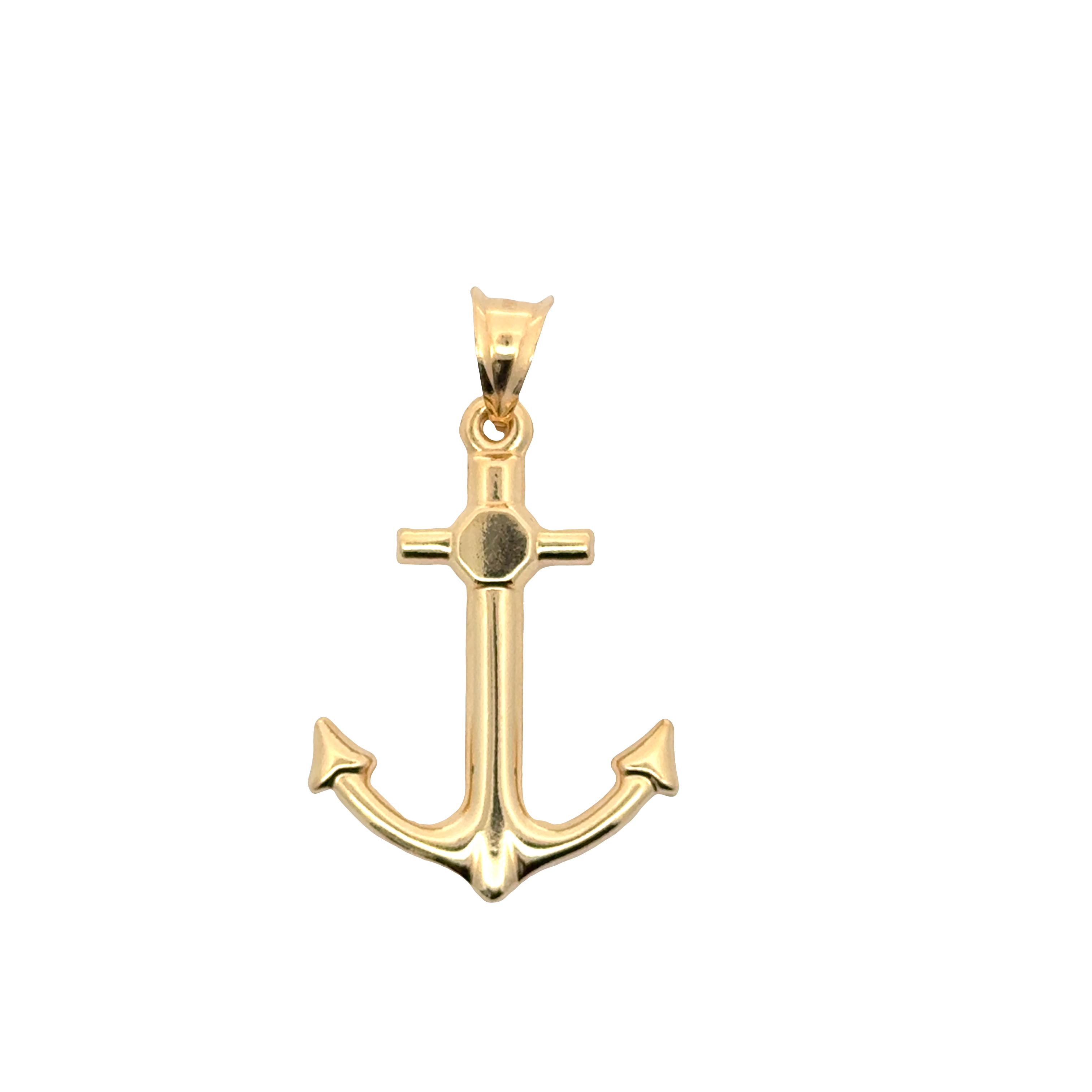 Yellow Gold Anchor Pendant