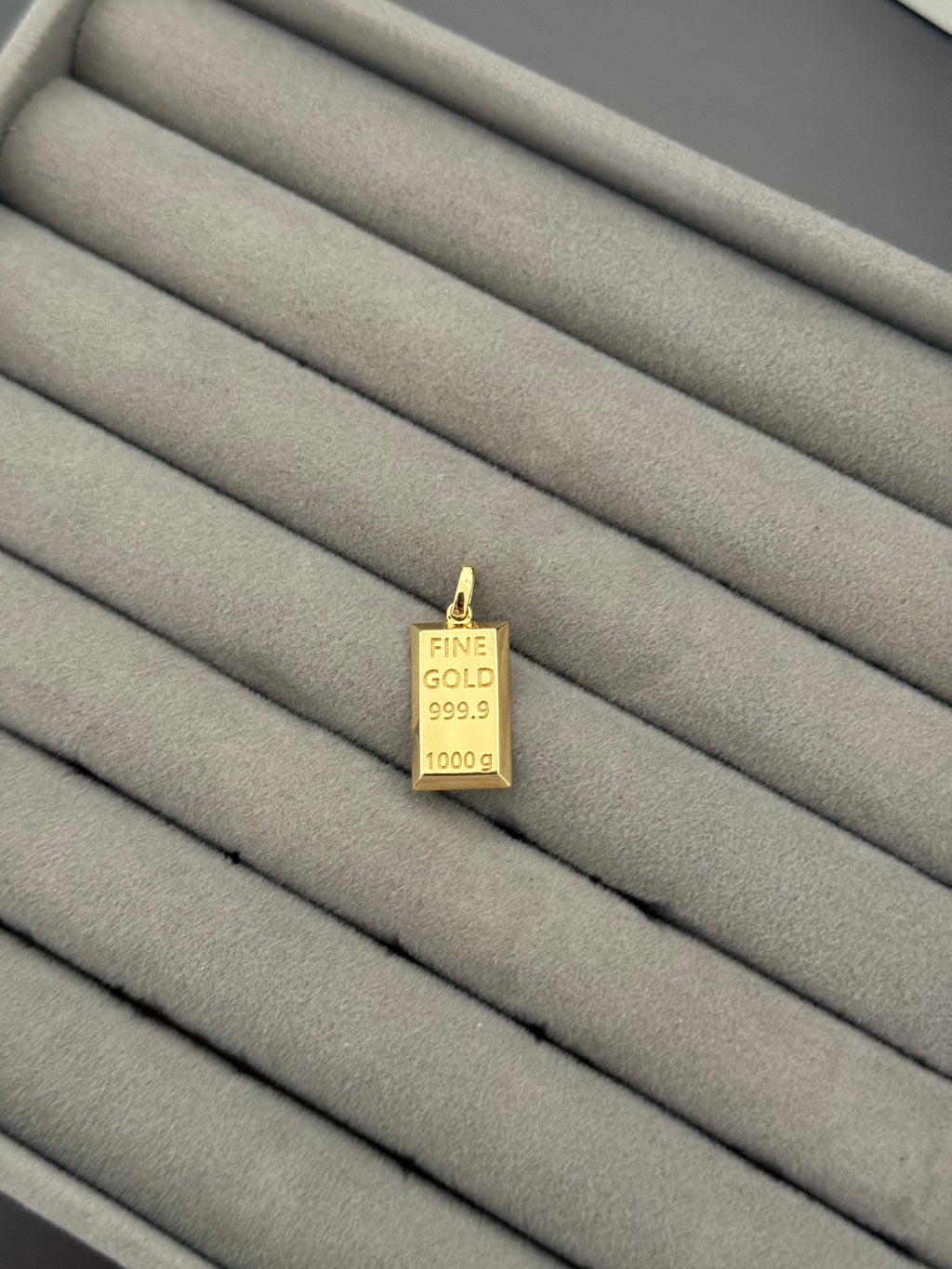 Yellow Gold Bullion Bar Pendant