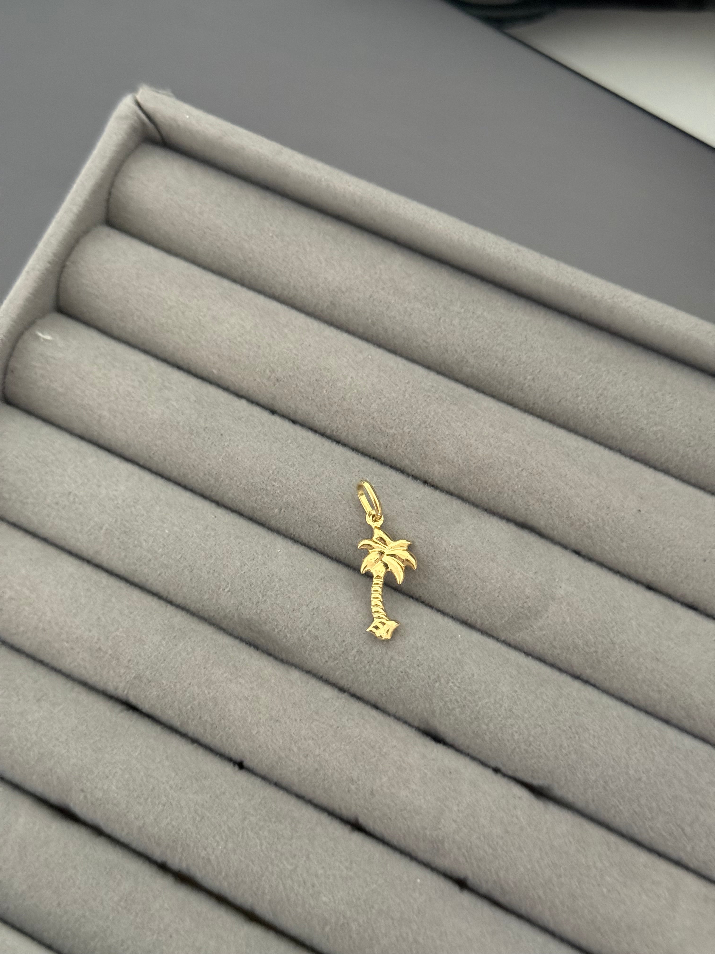 Yellow Gold Palm Tree Pendant