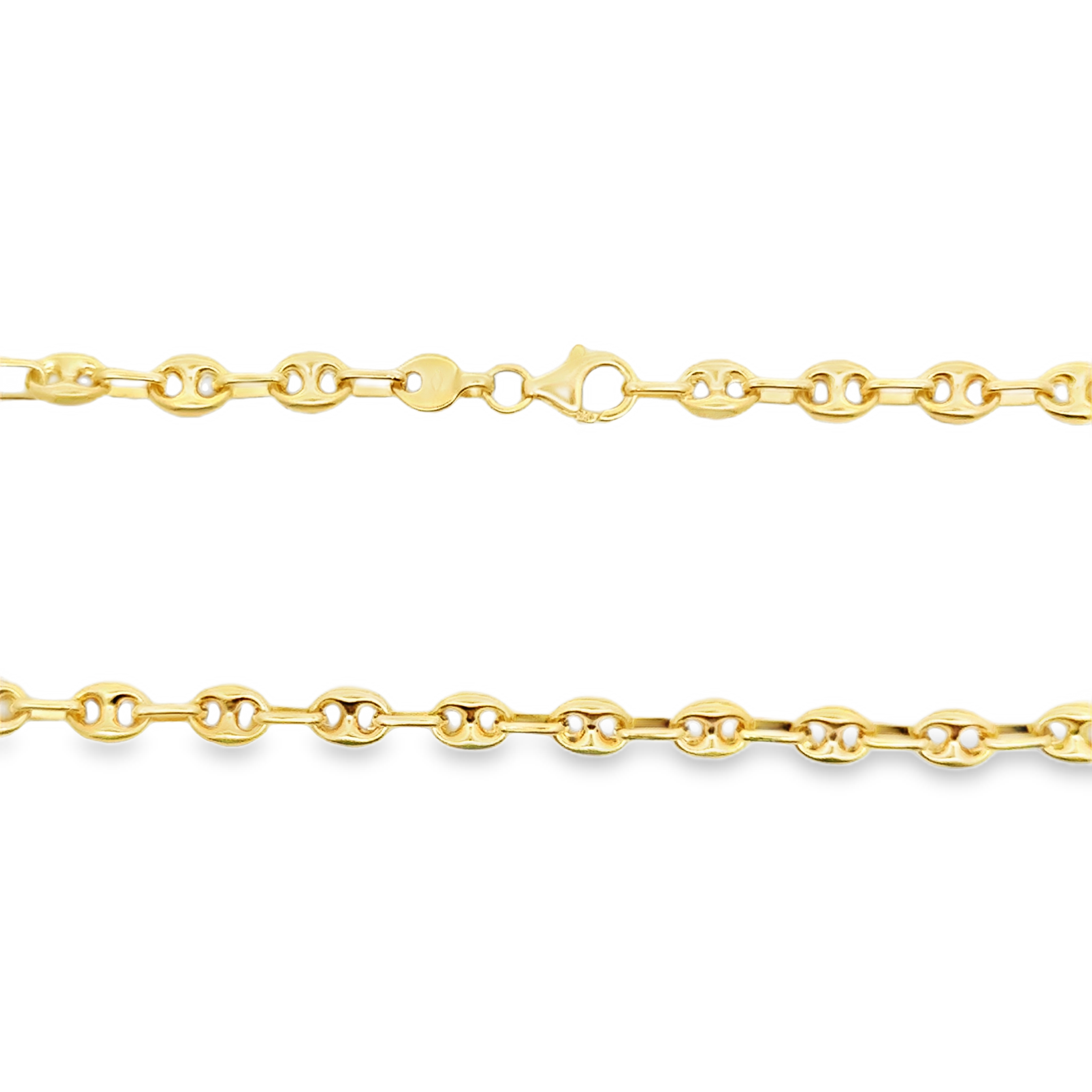 Yellow Gold Mariner Link Chain Necklace
