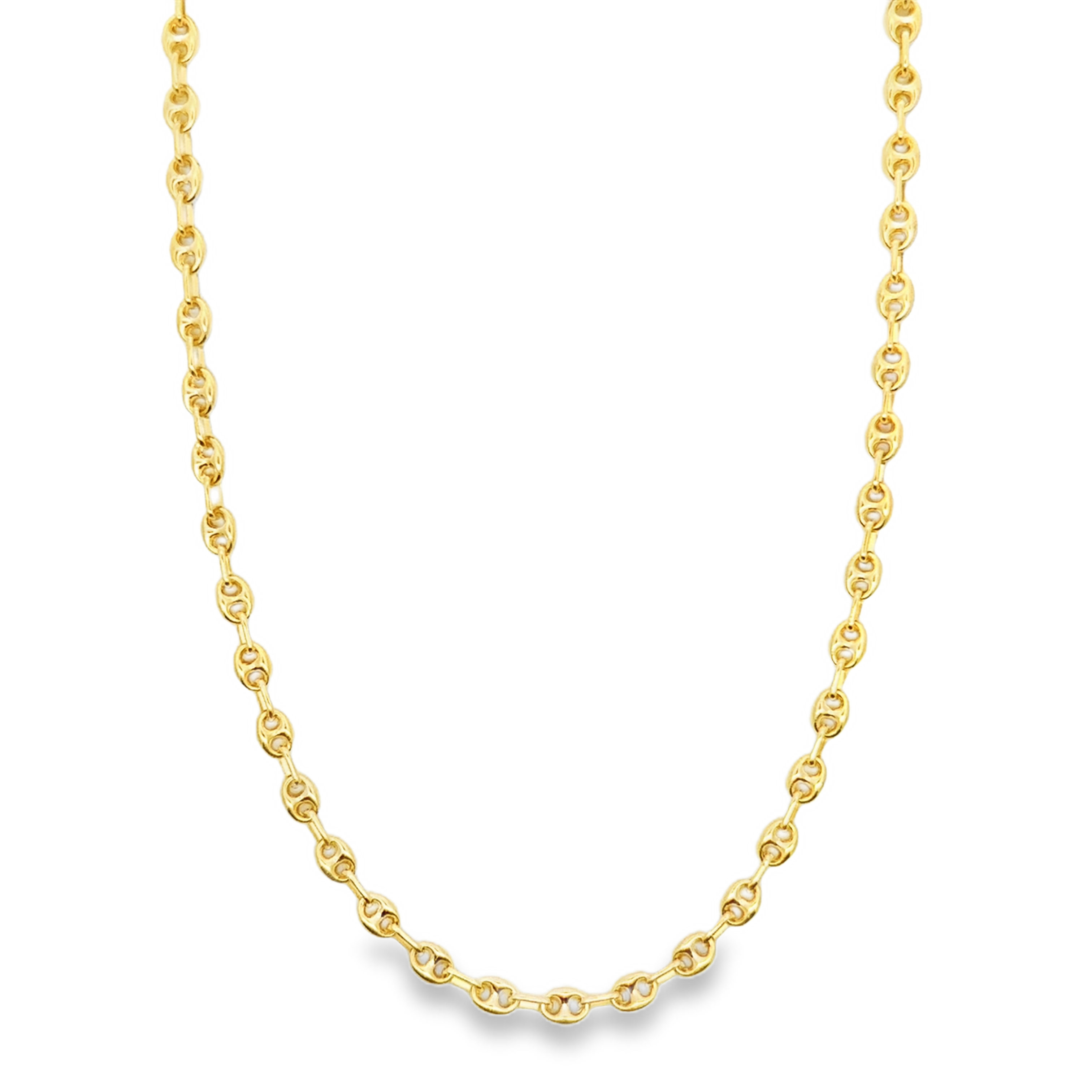 Yellow Gold Mariner Link Chain Necklace