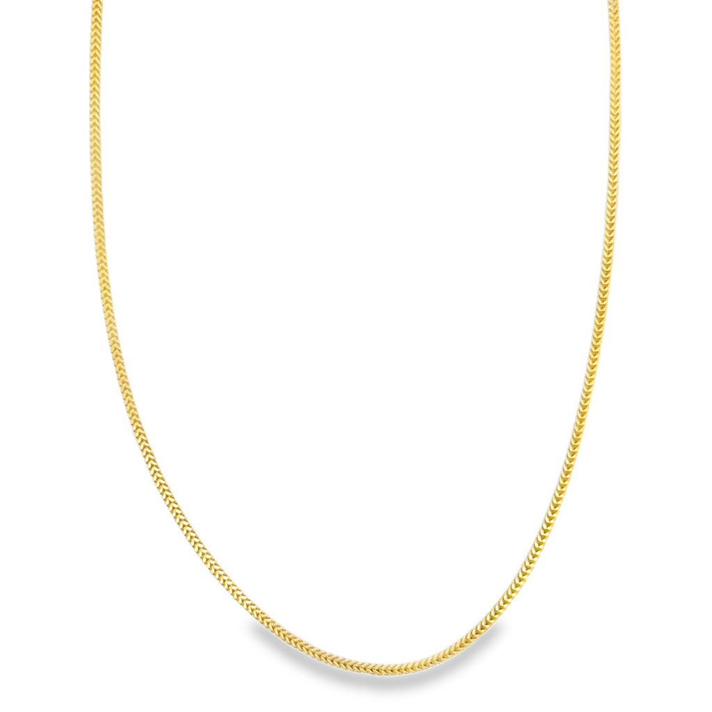 Classic Yellow Gold Woven Chain Necklace