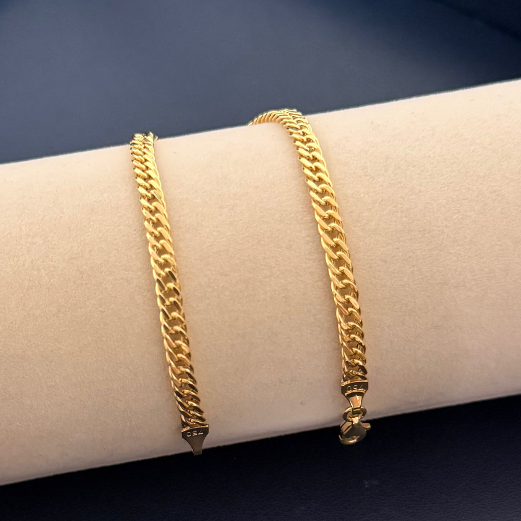 Yellow Gold Curb Link Chain Bracelet