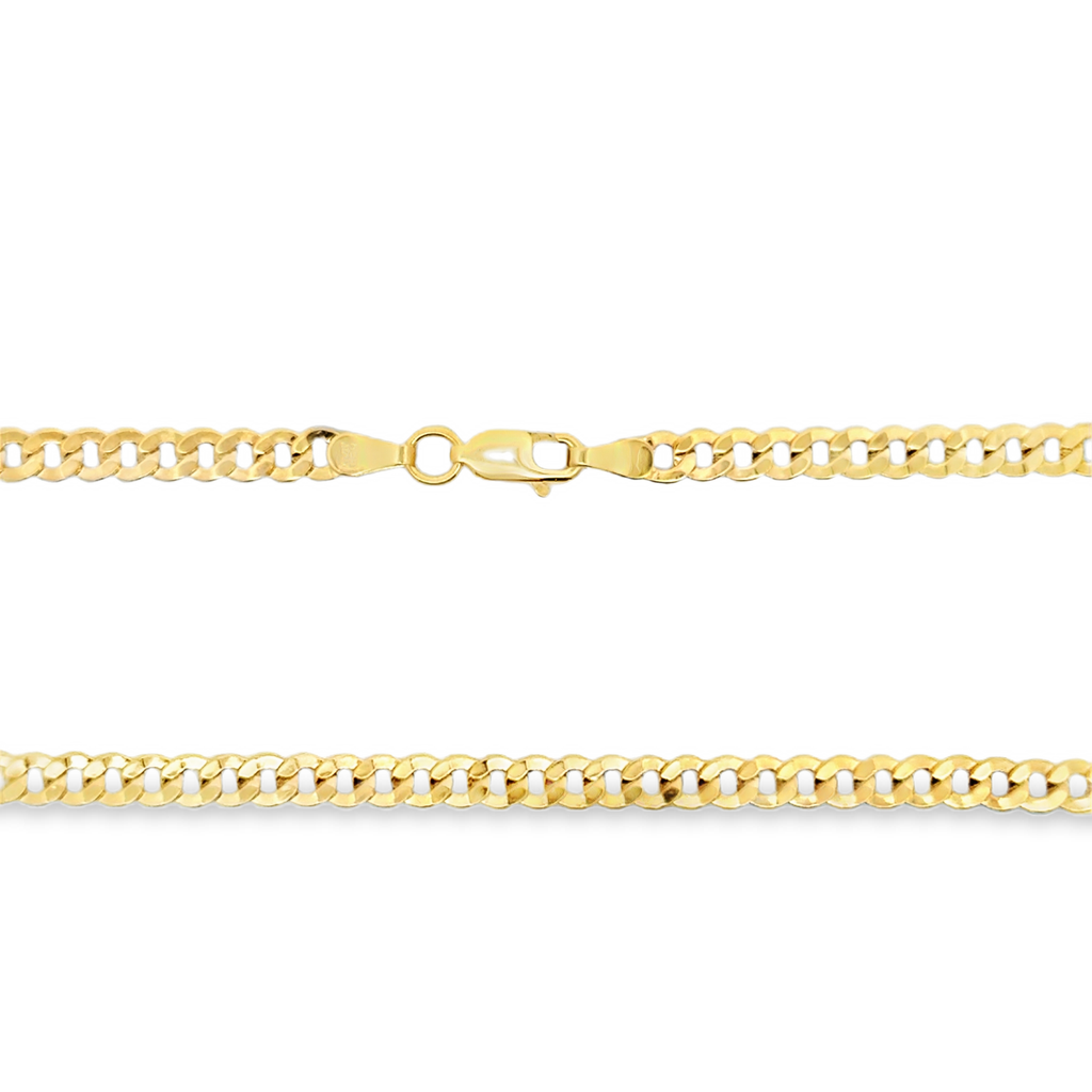 Yellow Gold Cuban Chain Necklace