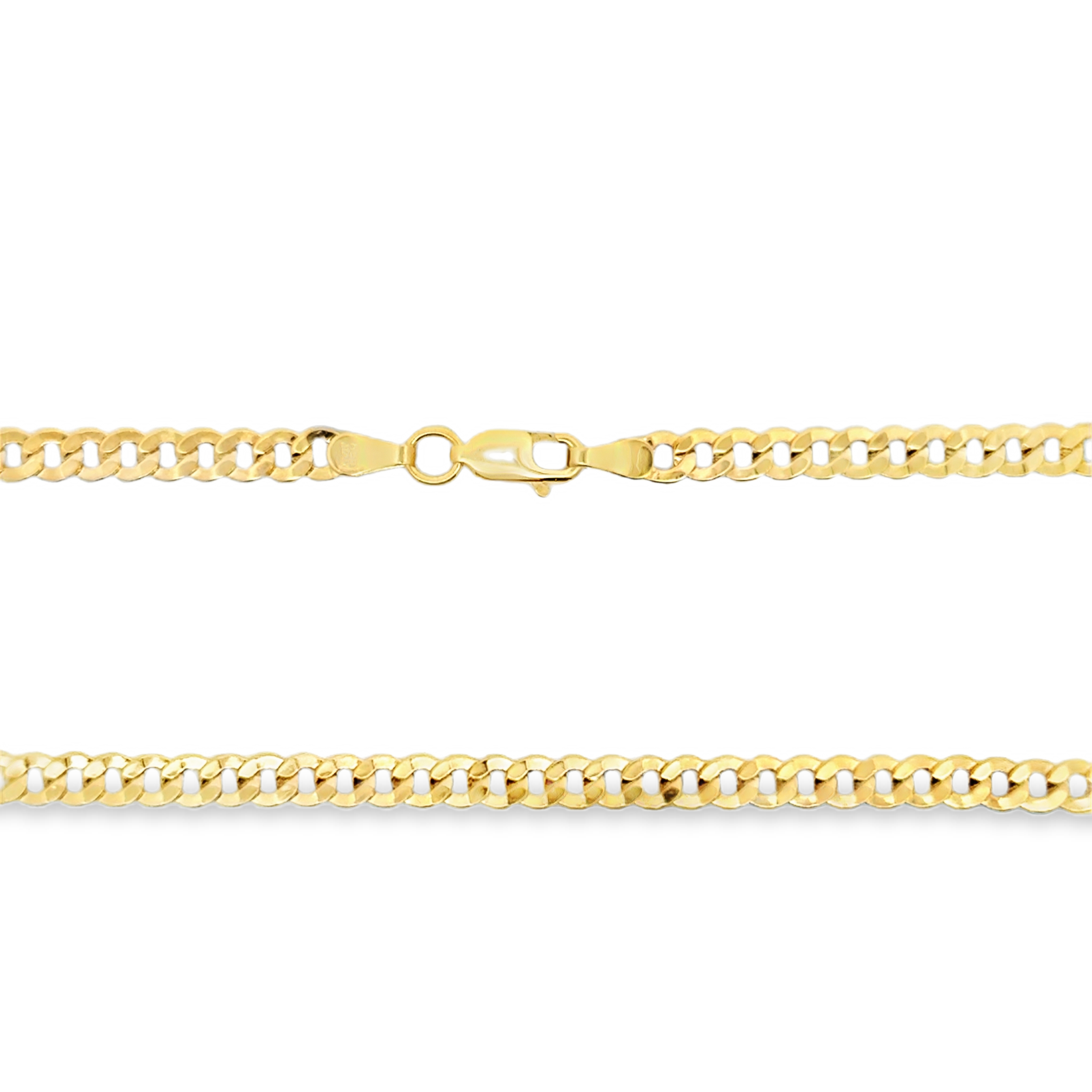 Yellow Gold Cuban Chain Necklace