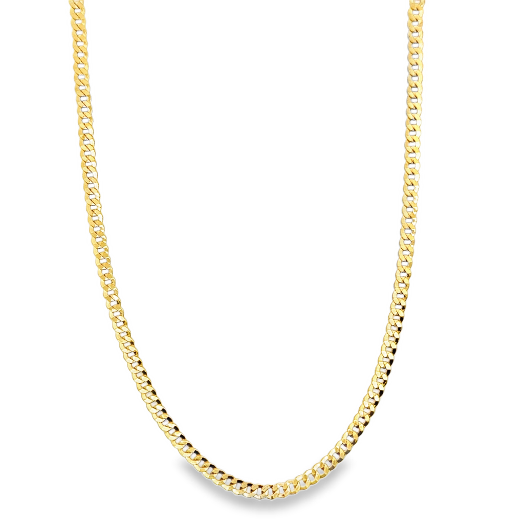 Yellow Gold Cuban Chain Necklace