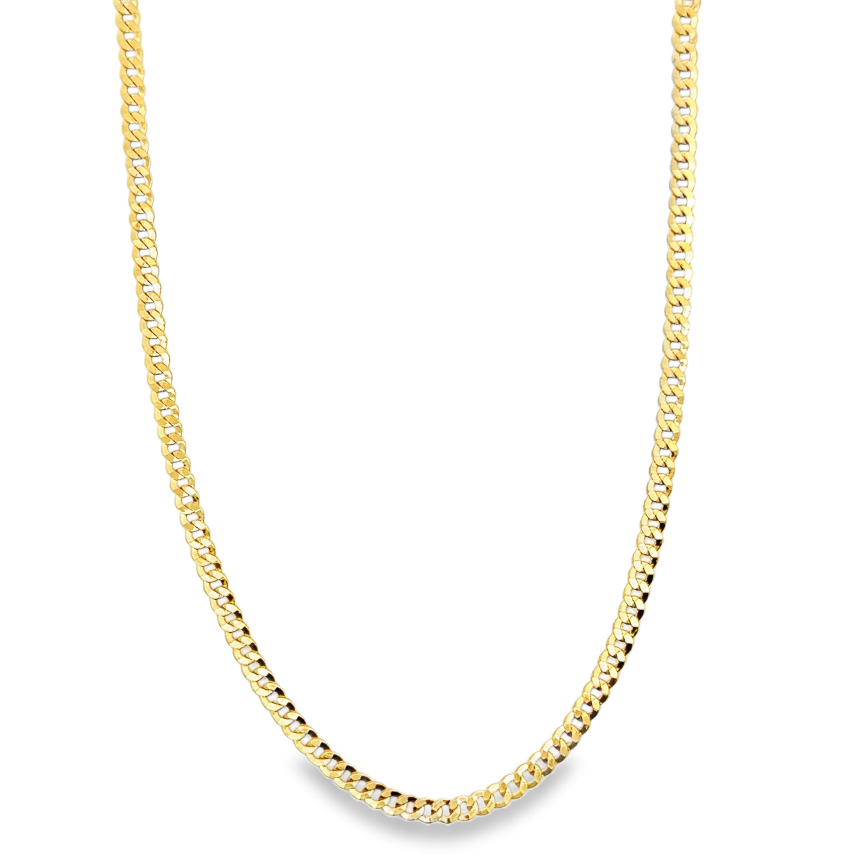 Yellow Gold Cuban Chain Necklace