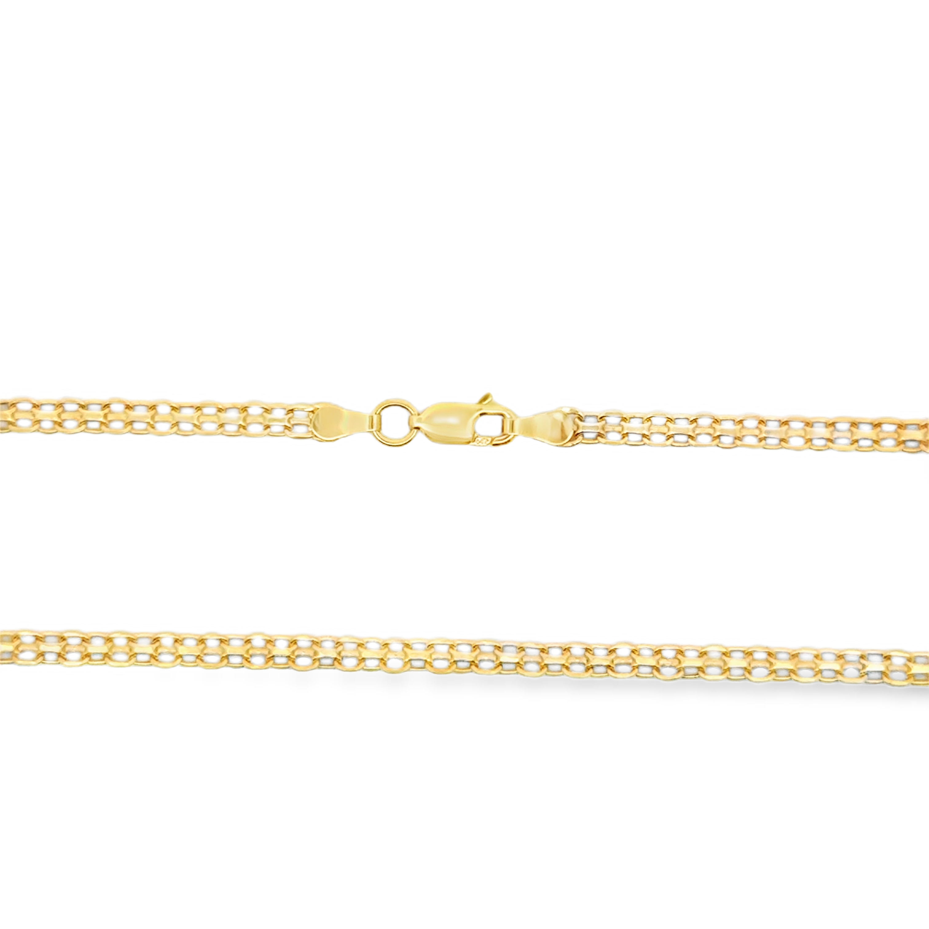 Yellow Gold Woven Link Chain Necklace
