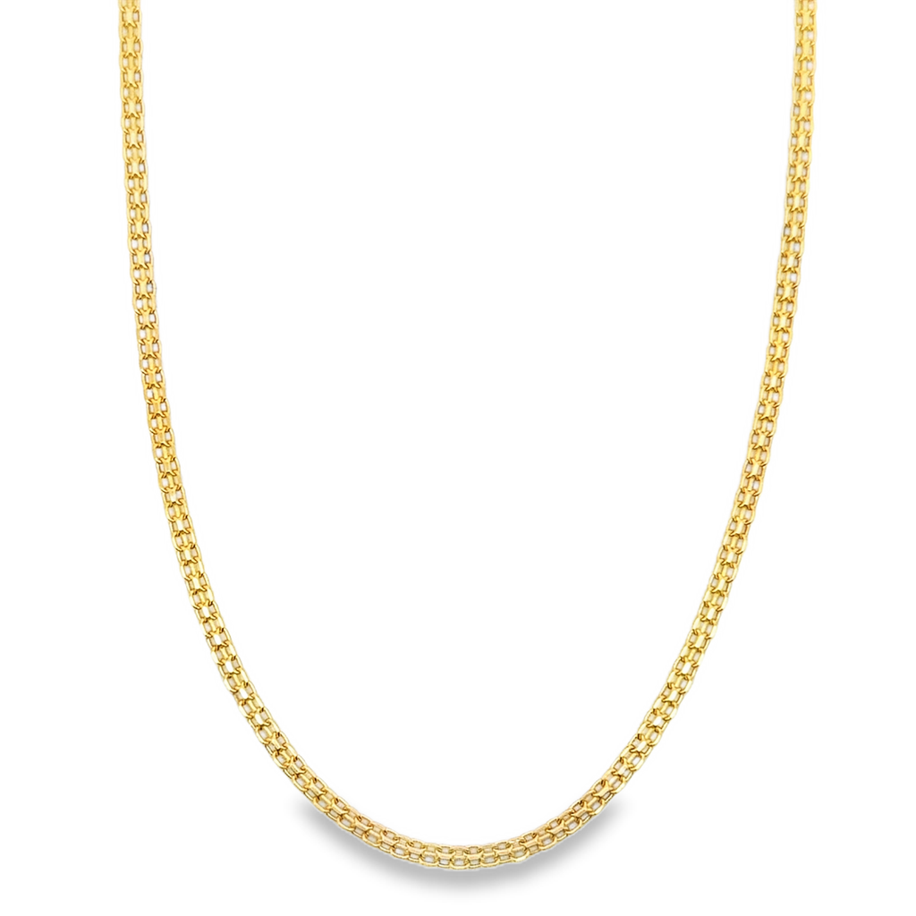 Yellow Gold Woven Link Chain Necklace