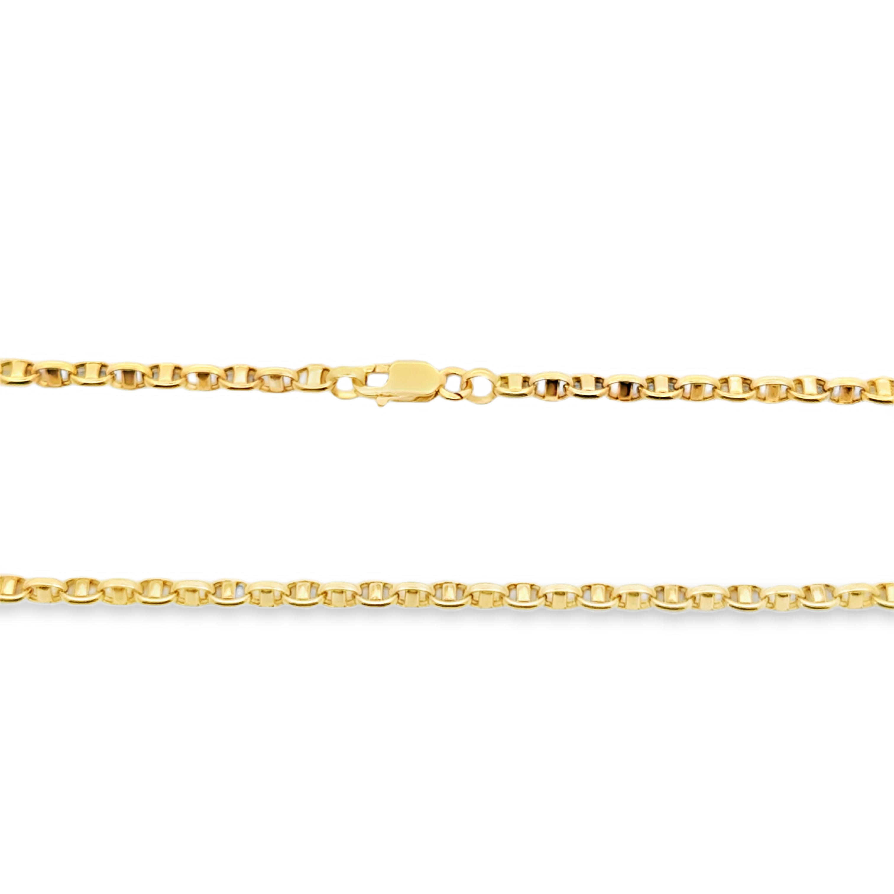 Classic Yellow Gold Anchor Chain Necklace