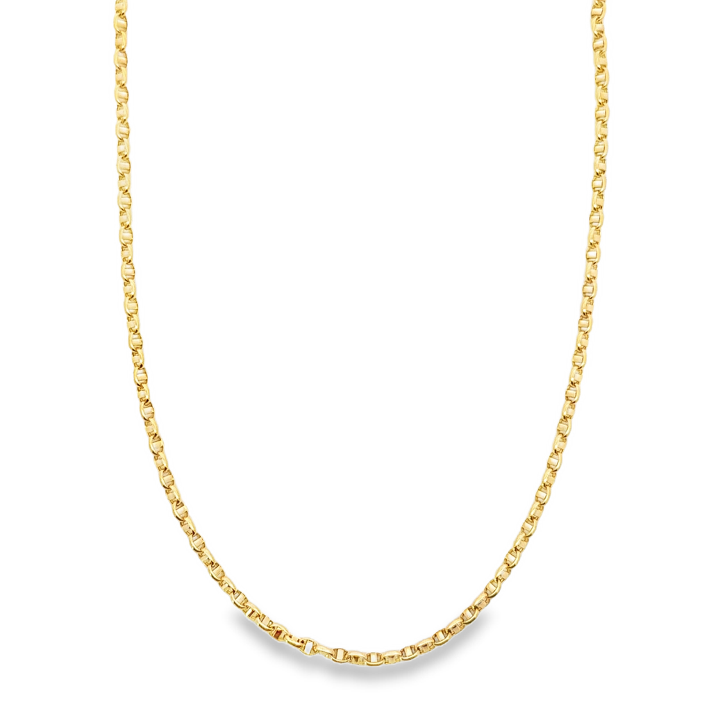 Classic Yellow Gold Anchor Chain Necklace