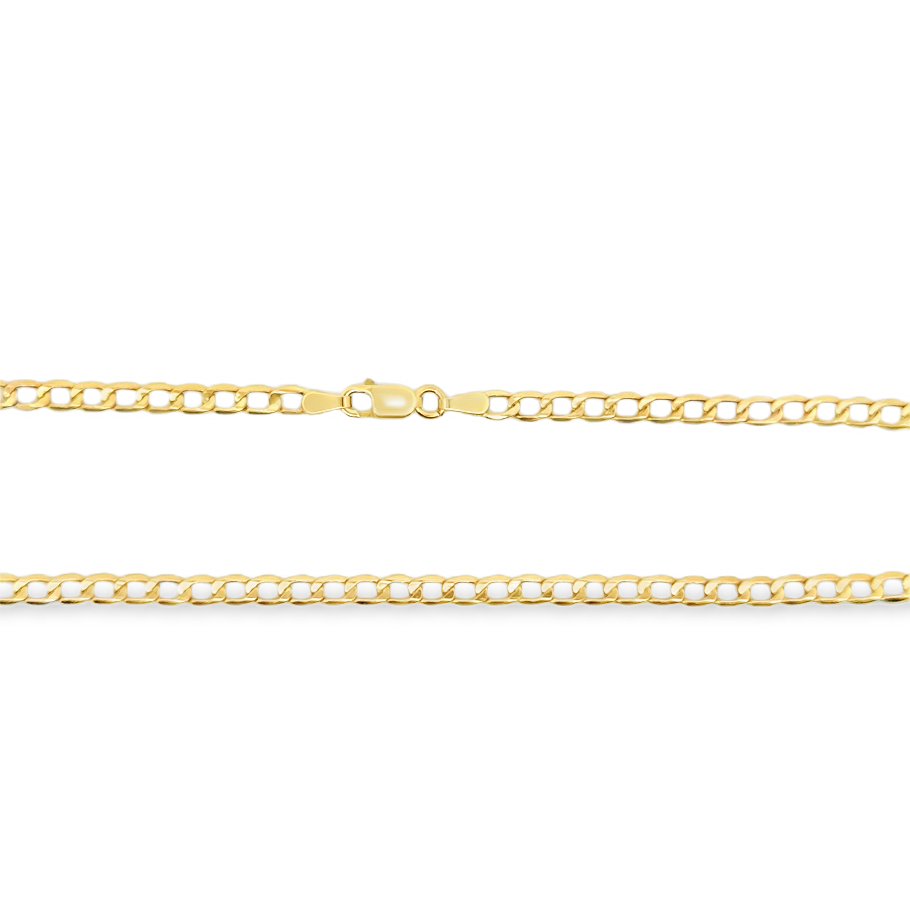 Classic Yellow Gold Cuban Chain Necklace