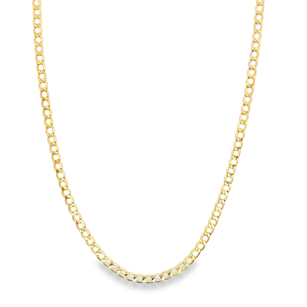 Classic Yellow Gold Cuban Chain Necklace